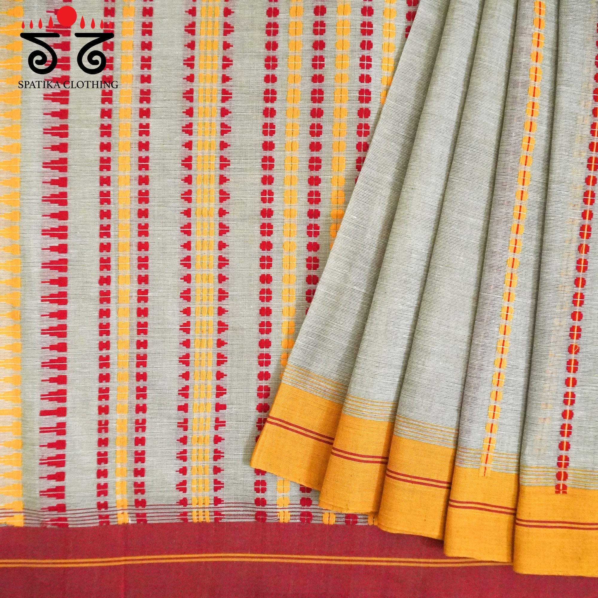 Begampur - Beige Handwoven Cotton Saree New!
