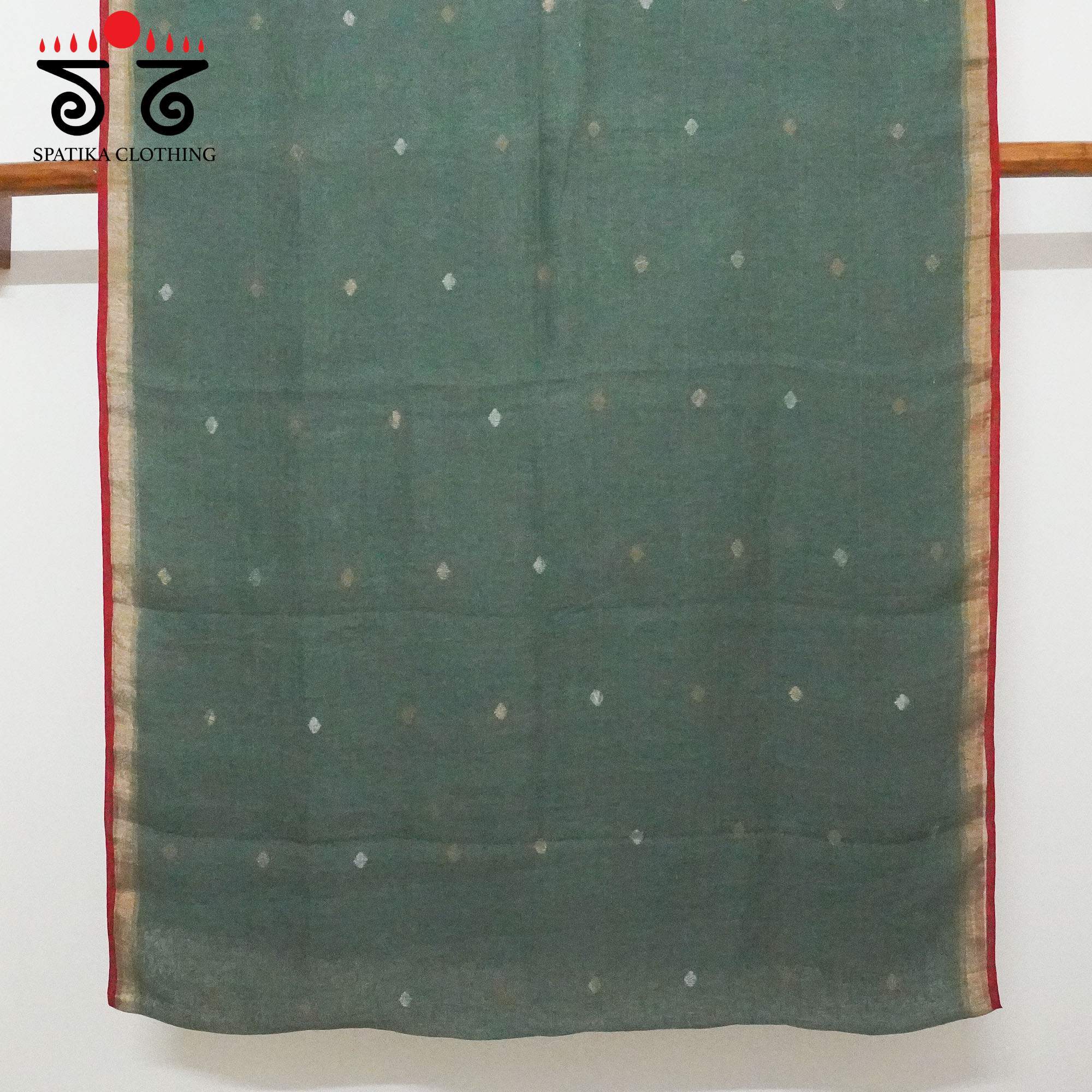 Grey Jamdhani-Linen Cotton Saree