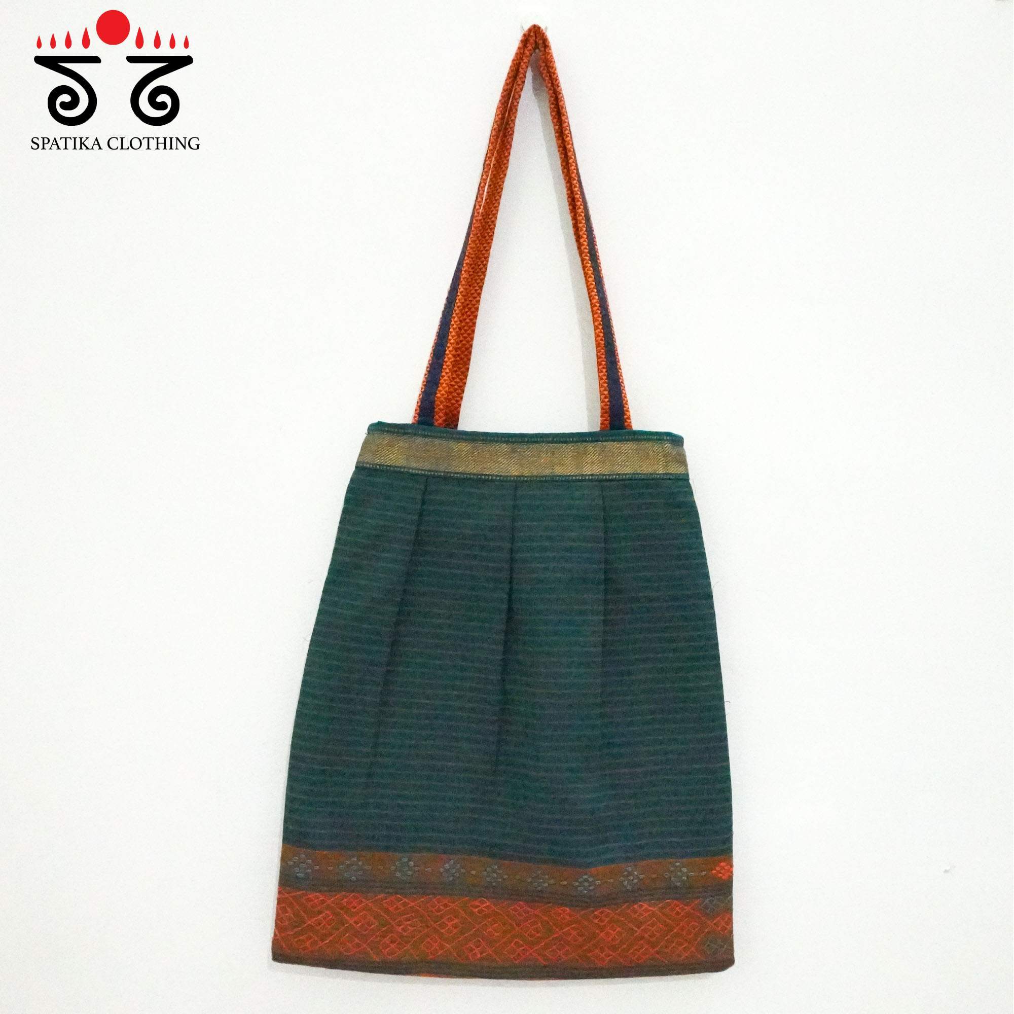 Green Lambani Hand Embroidered Hand Bag