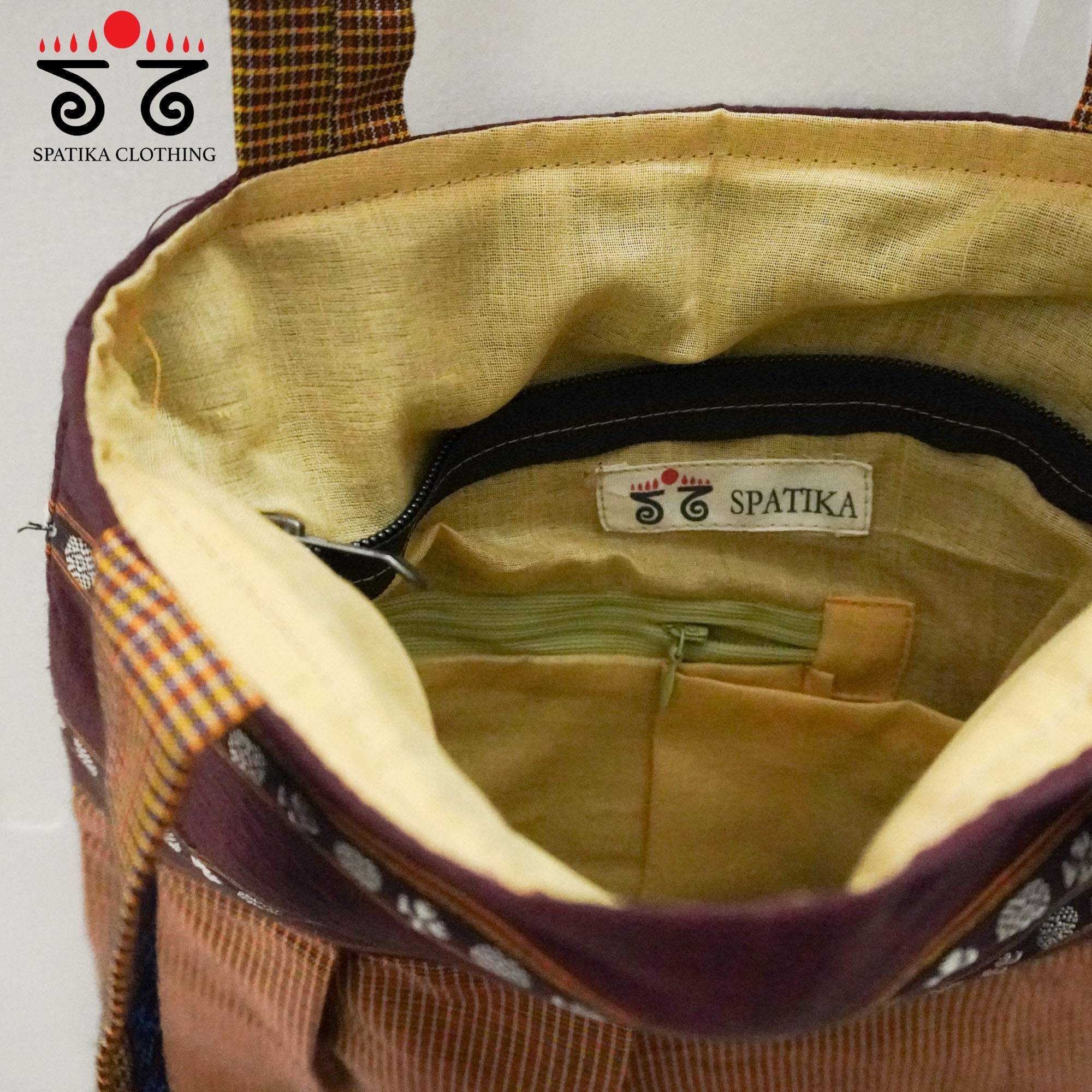 Brown Lambani Hand Embroidered Hand Bag