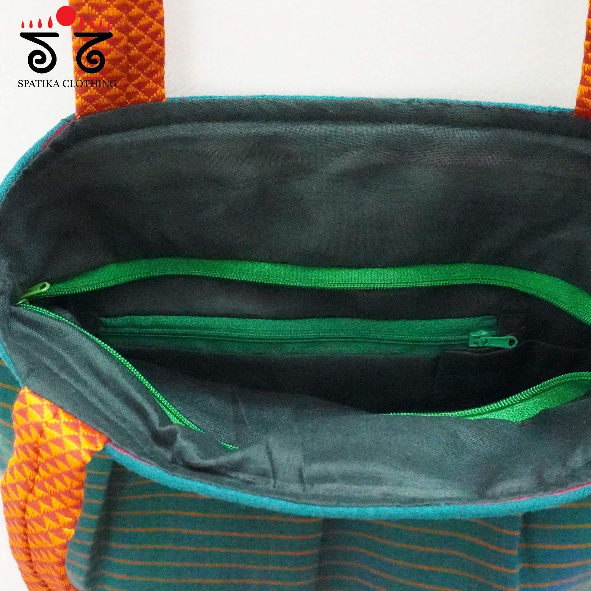 Green Lambani Hand Embroidered Hand Bag