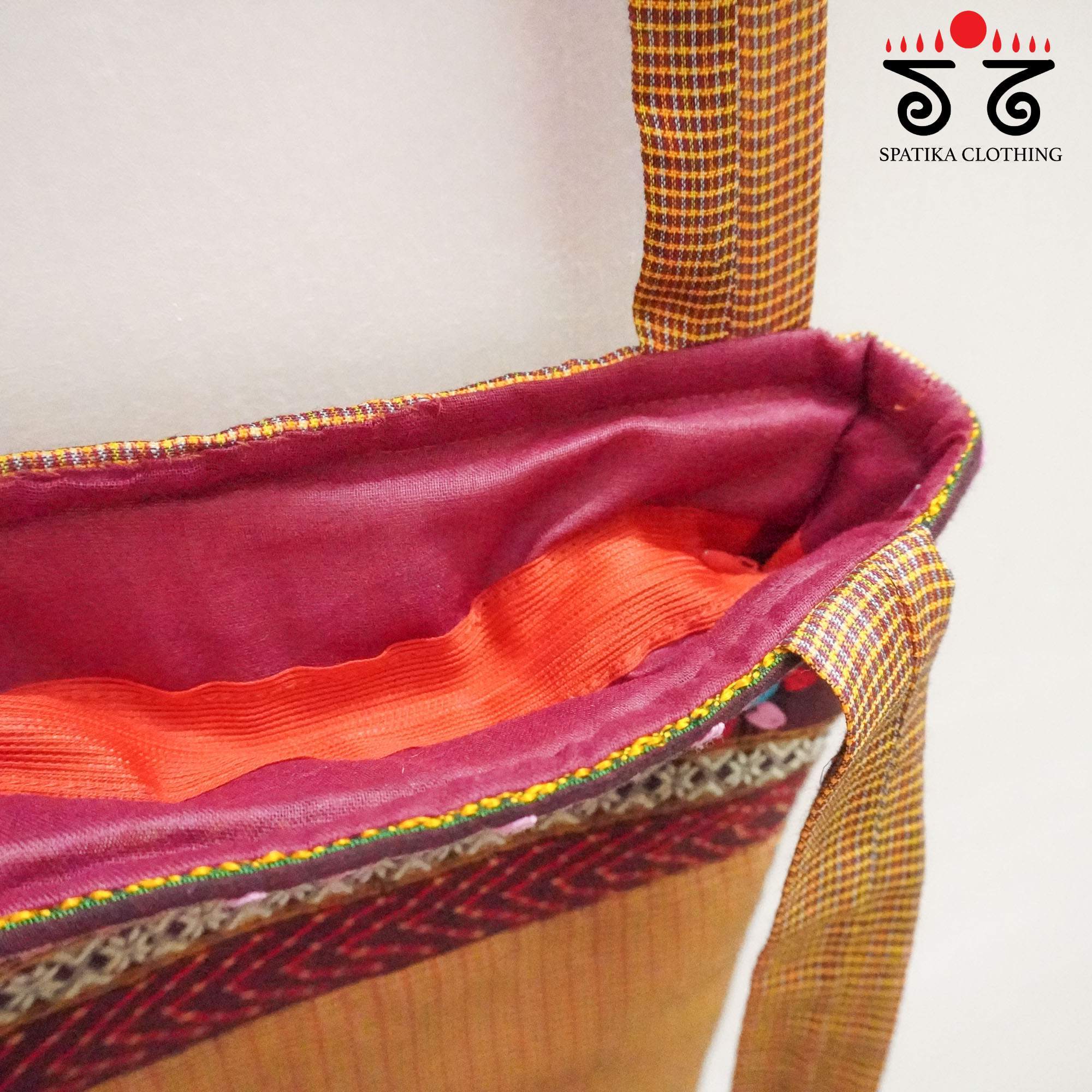 Brown Lambani Hand Embroidered Hand Bag