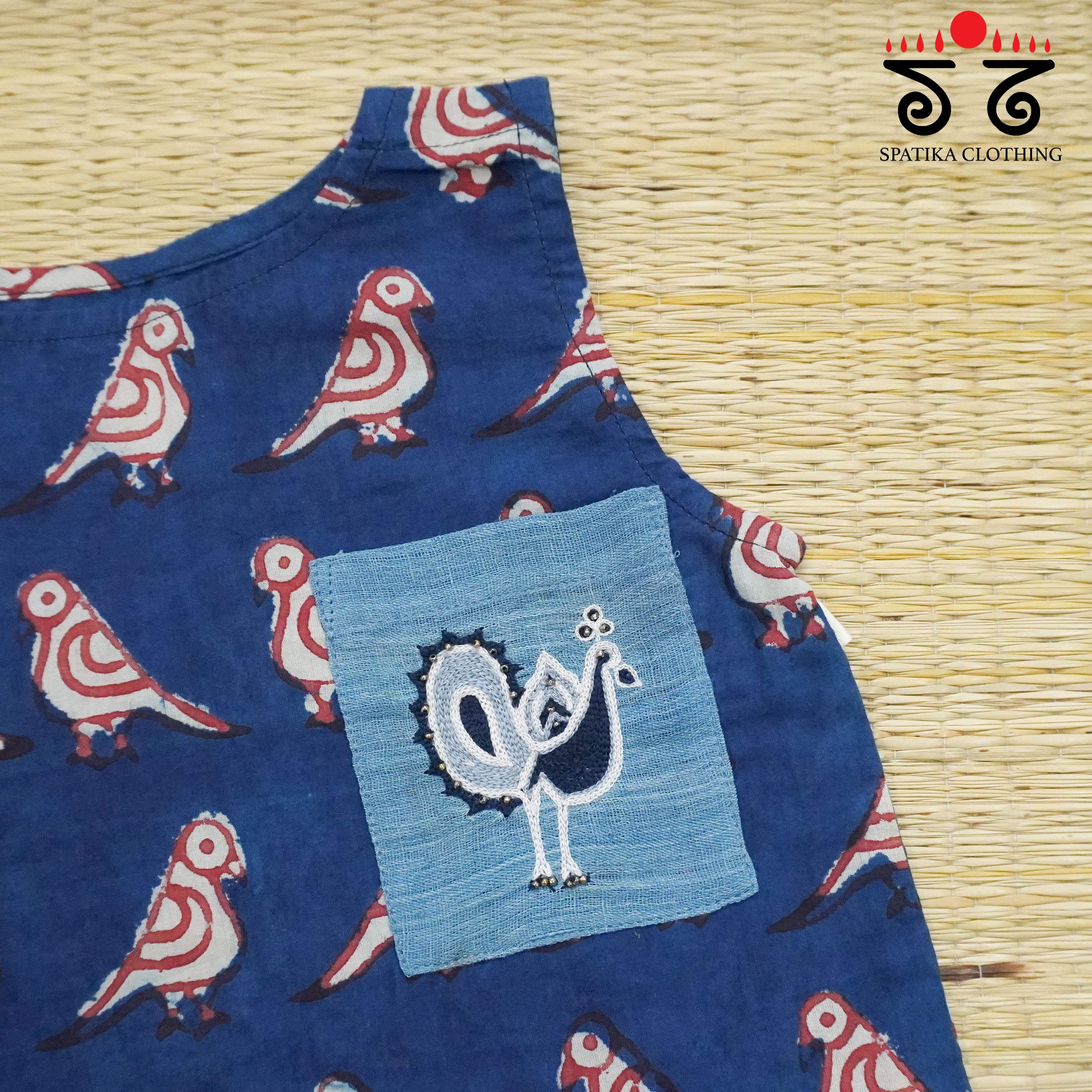 Blue Handcrafted Top for Little Girls!  New