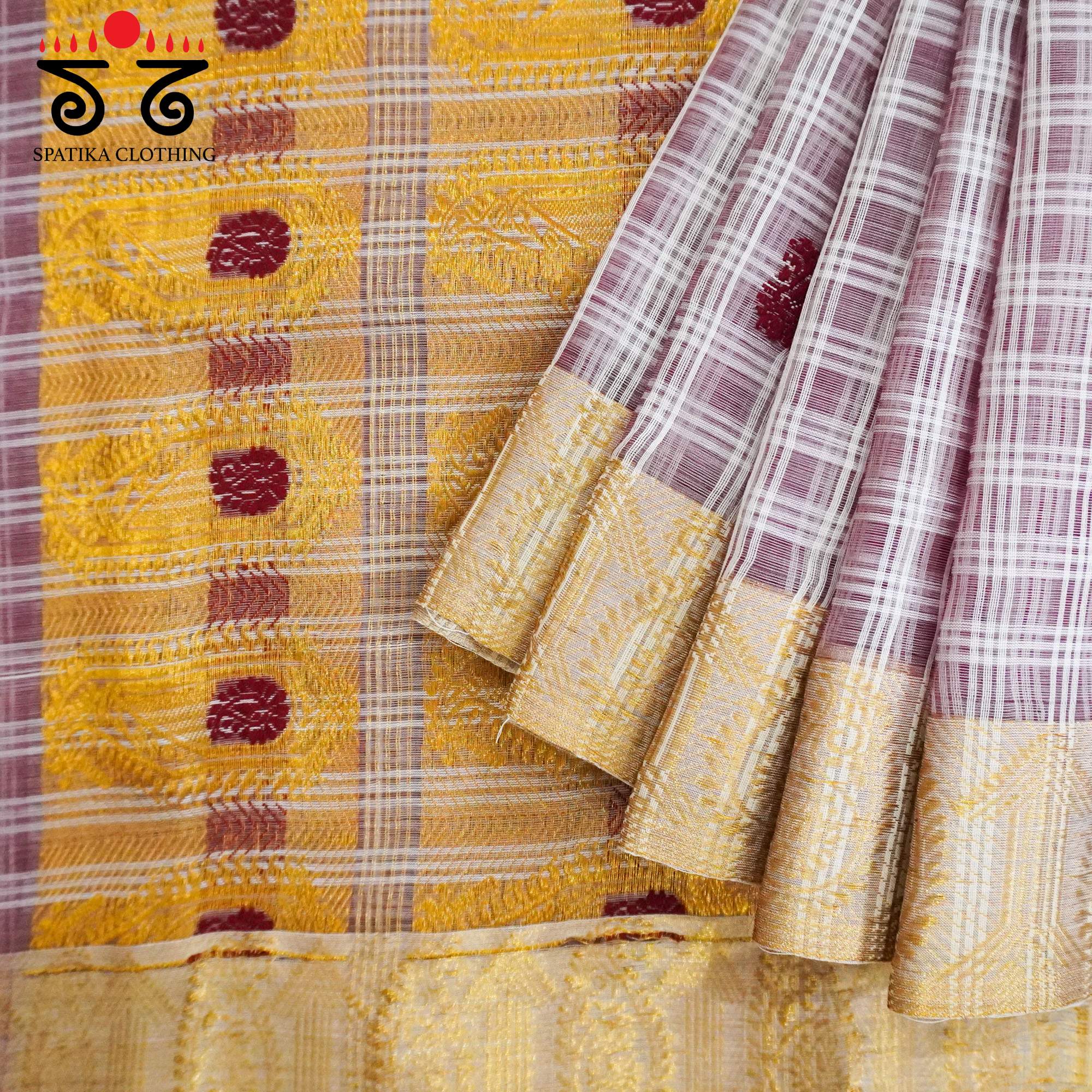 Red Assam Nuni Garidia Saree