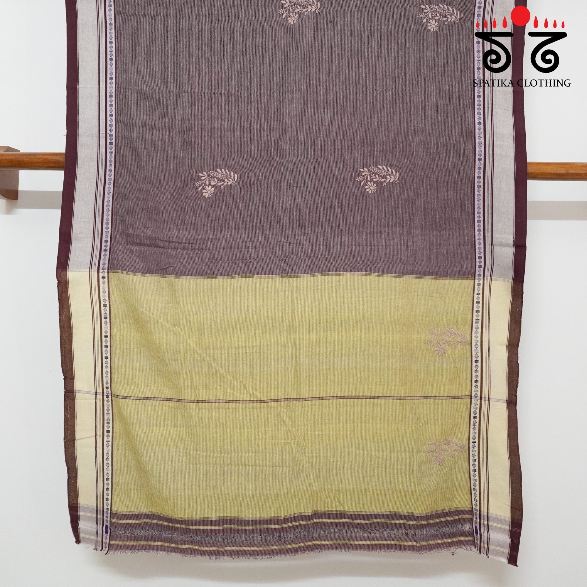Brown Aane Hejje - Chikankari Revival Saree