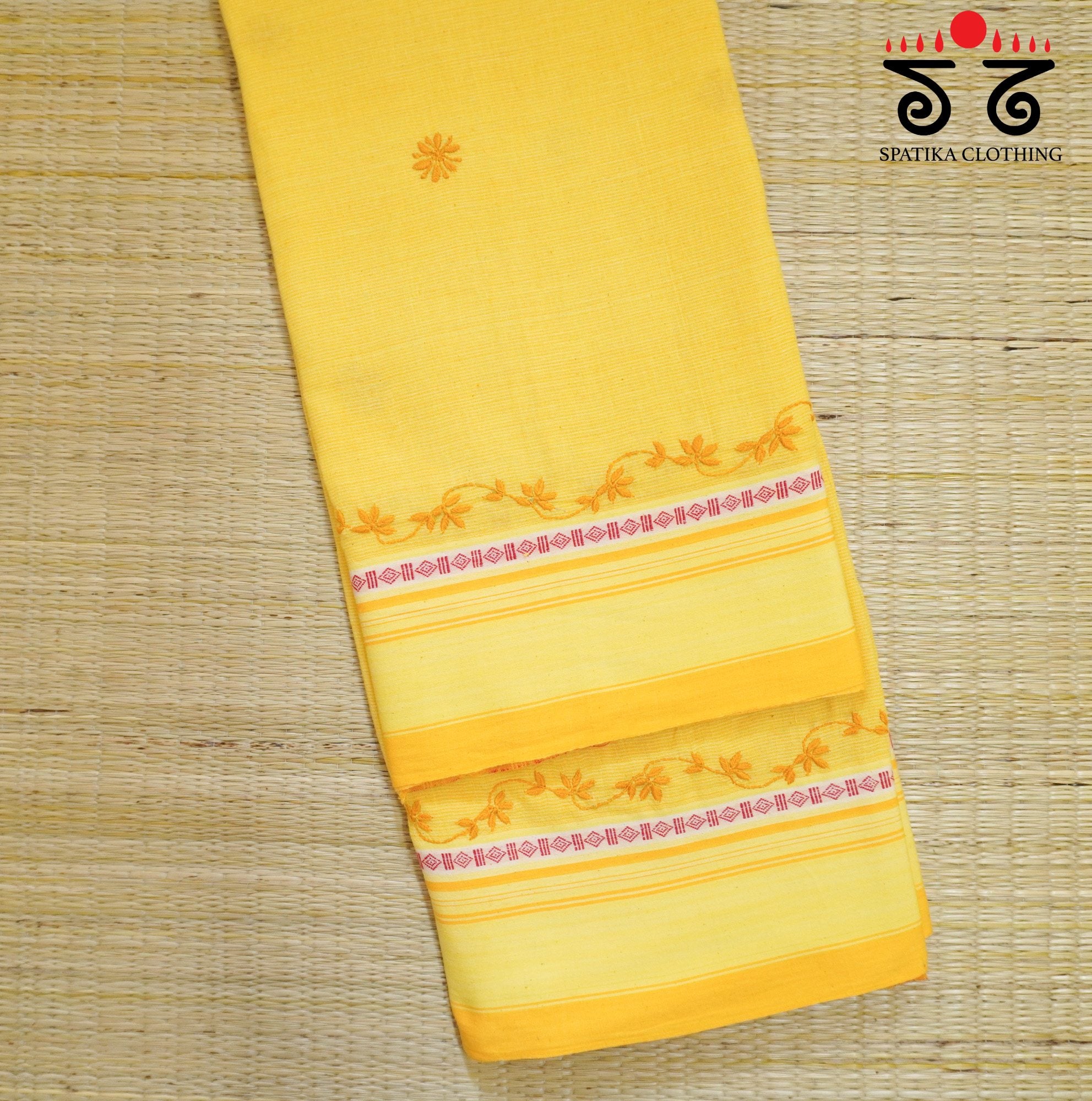 Yellow Aane Hejje - Chikankari Revival Saree