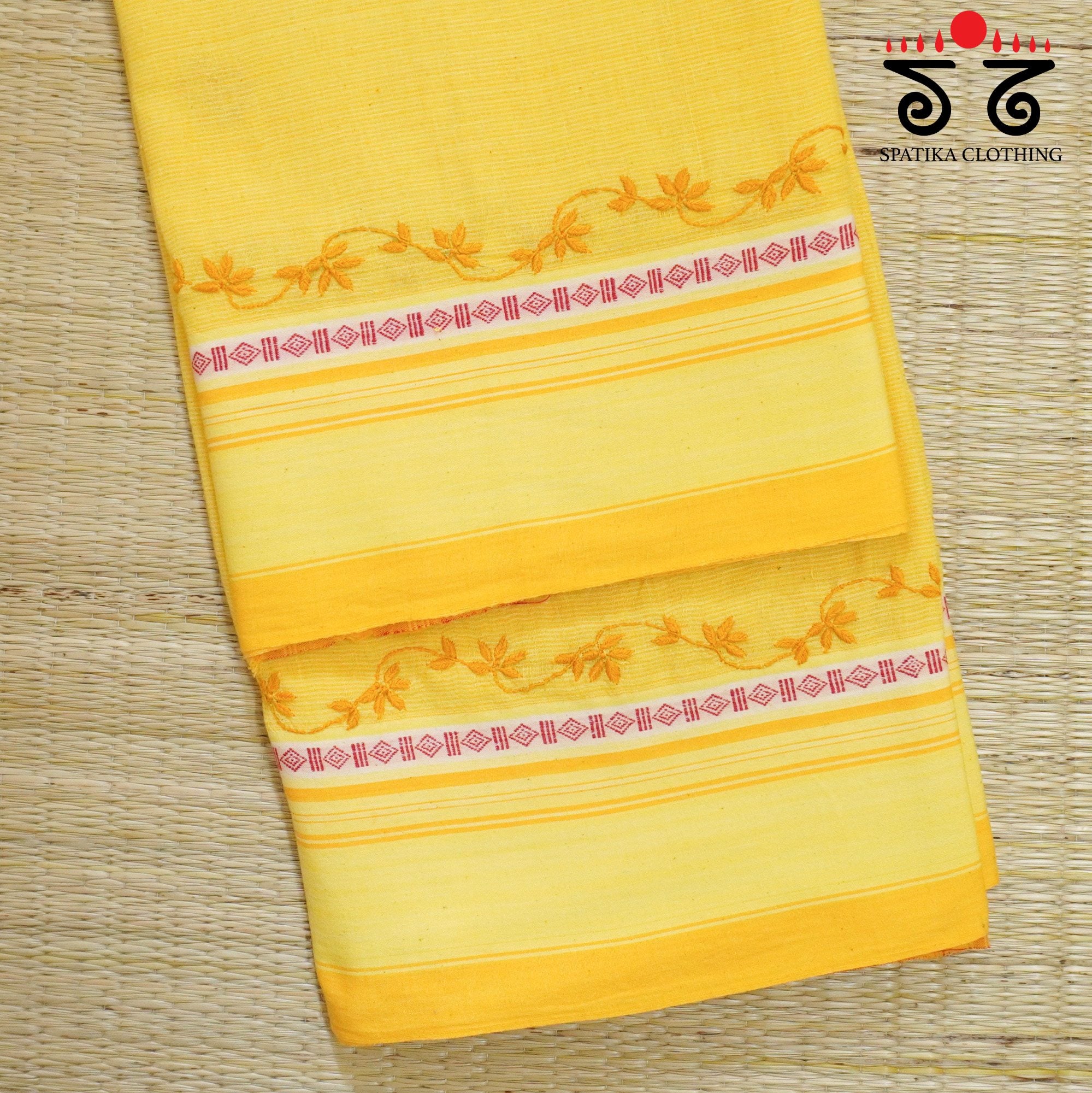 Yellow Aane Hejje - Chikankari Revival Saree