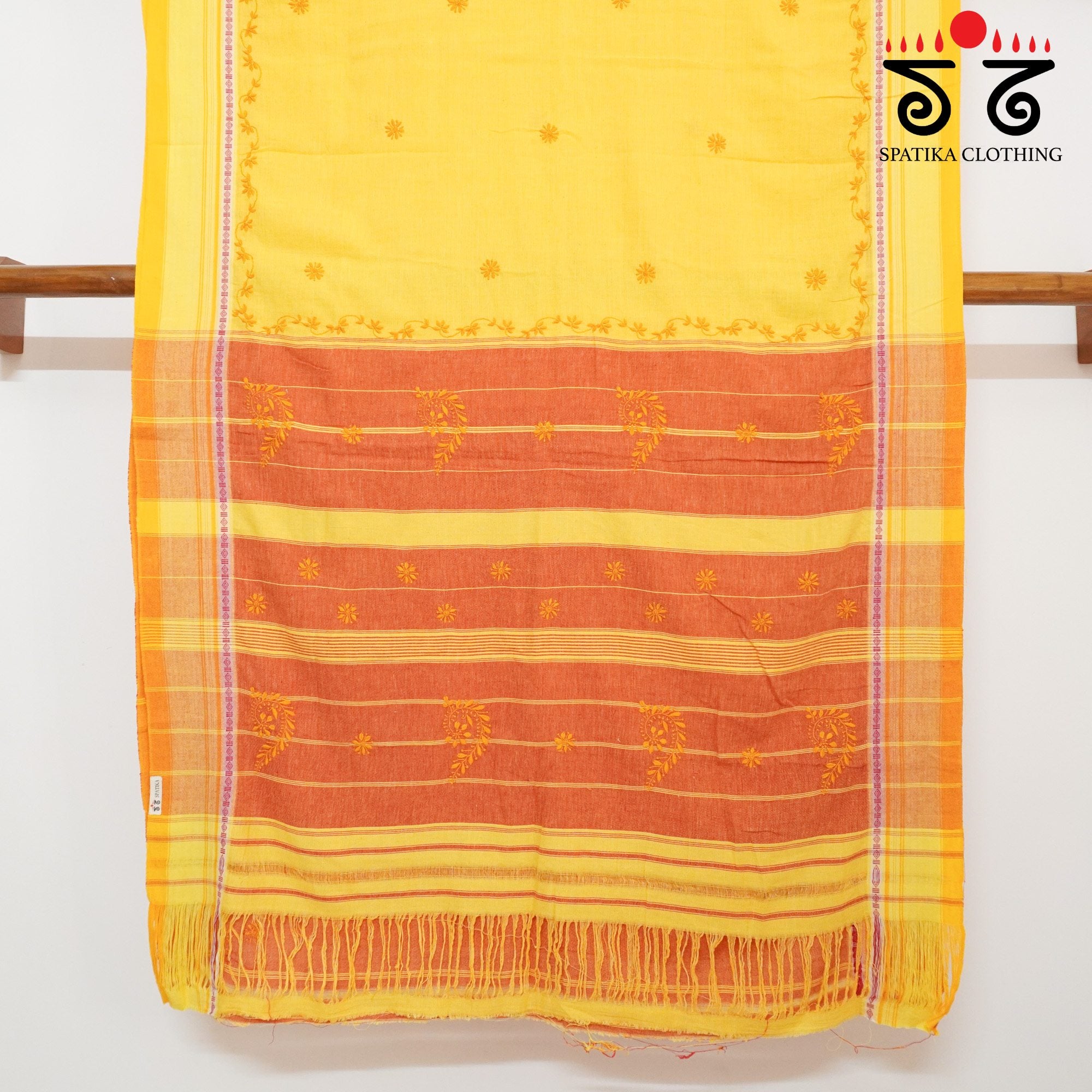 Yellow Aane Hejje - Chikankari Revival Saree