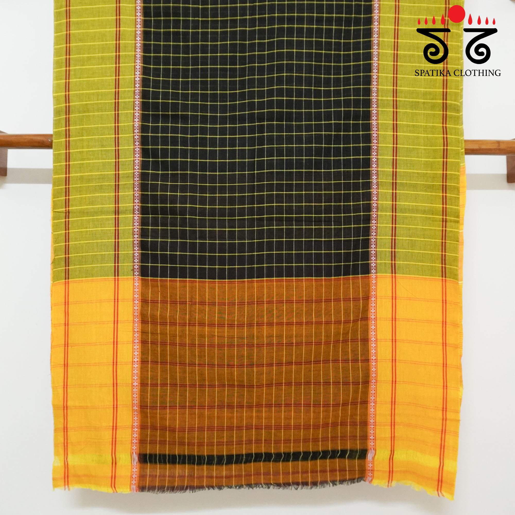 Black Chettinad Cotton Saree