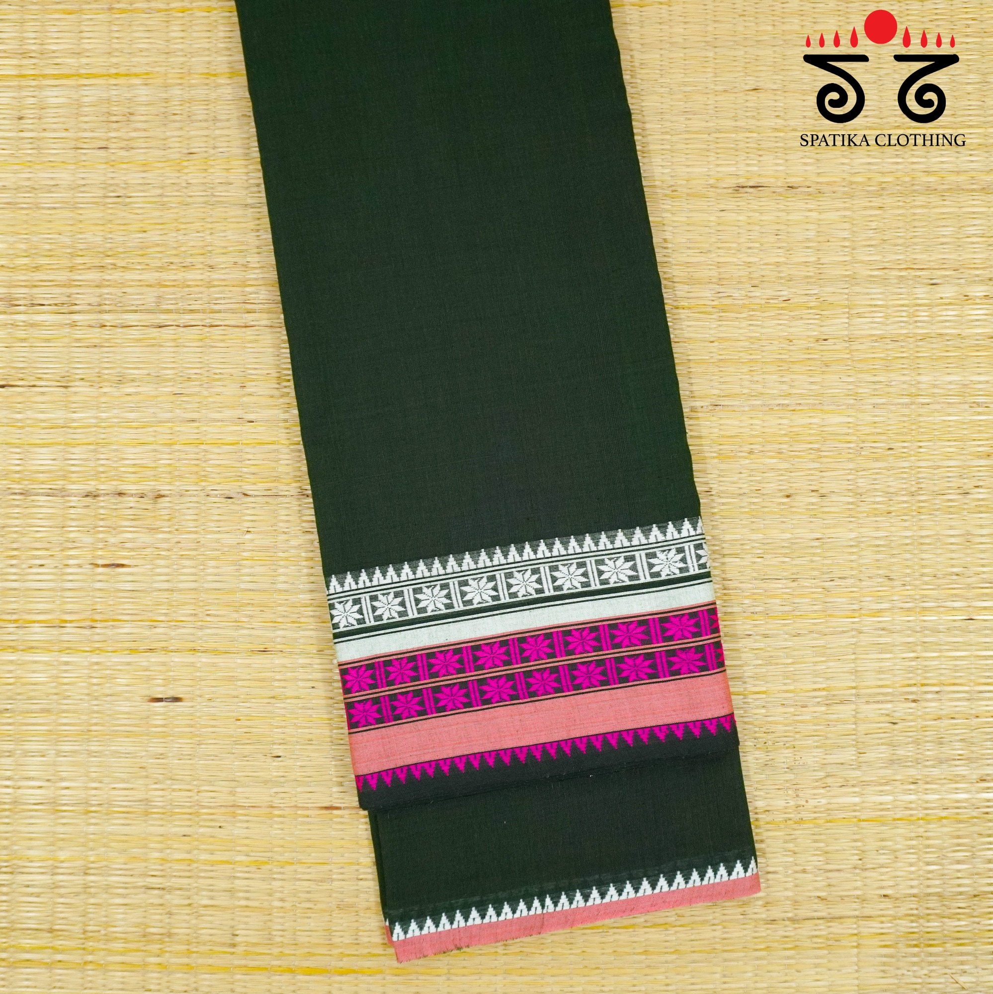 Green Begampur Handwoven Cotton Saree New!