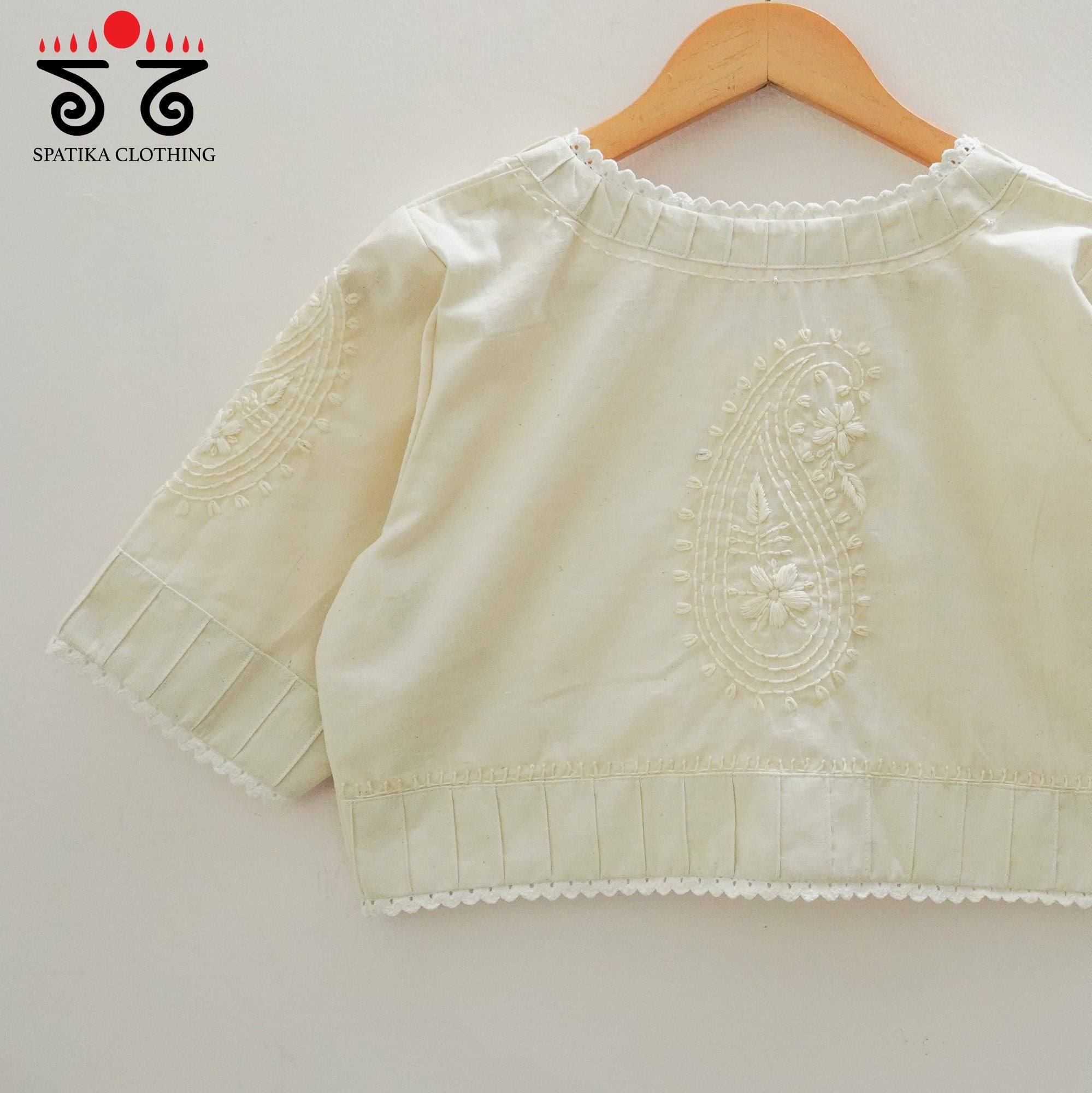 Chikan & Lace Blouse