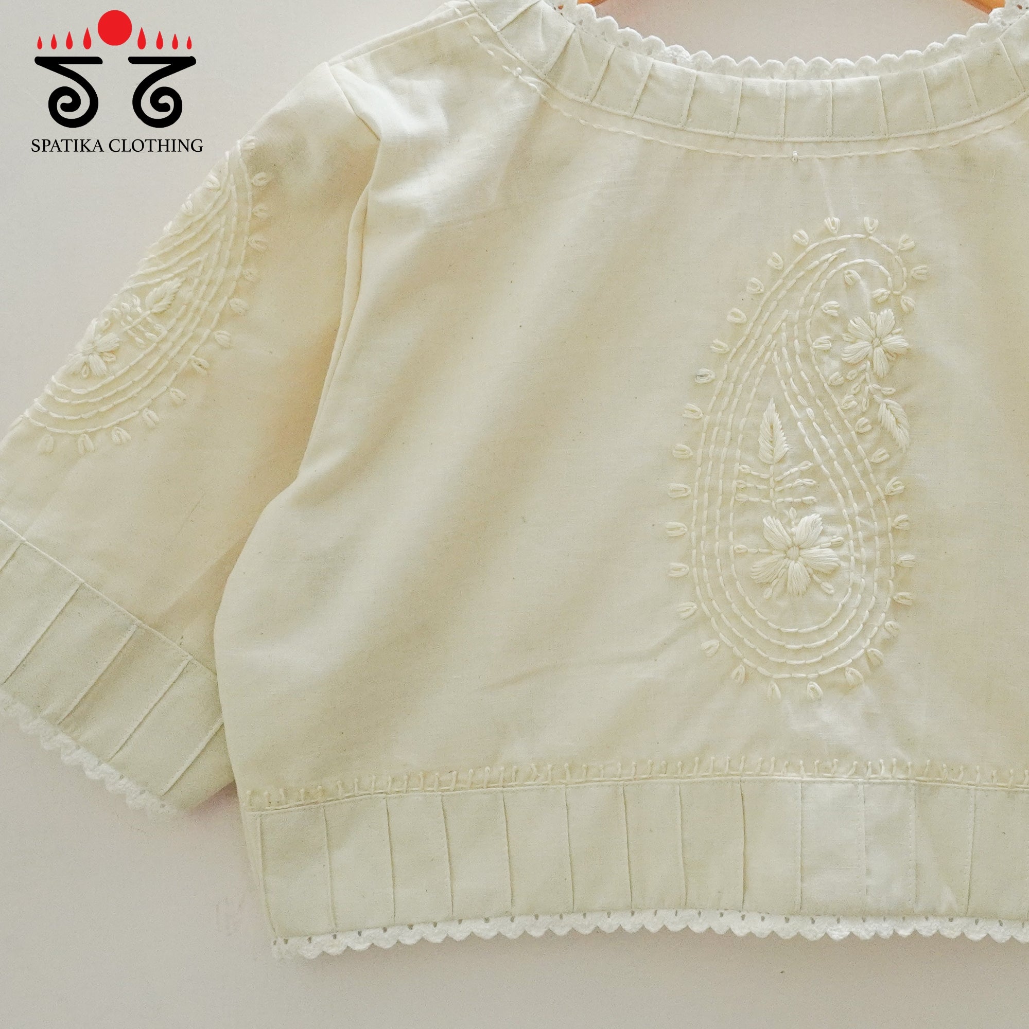Chikan & Lace Blouse