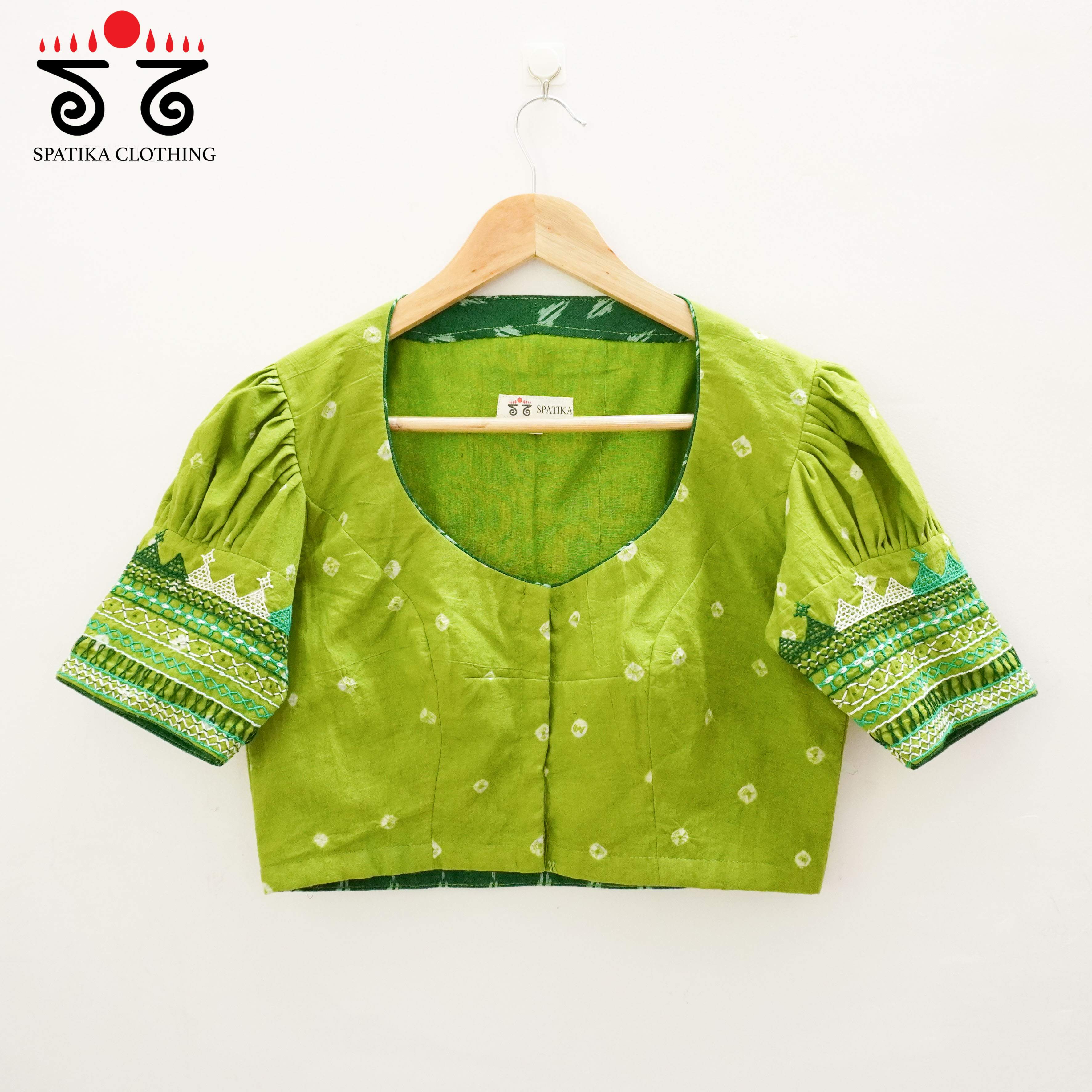 Green Lambani - Bandhani blouse