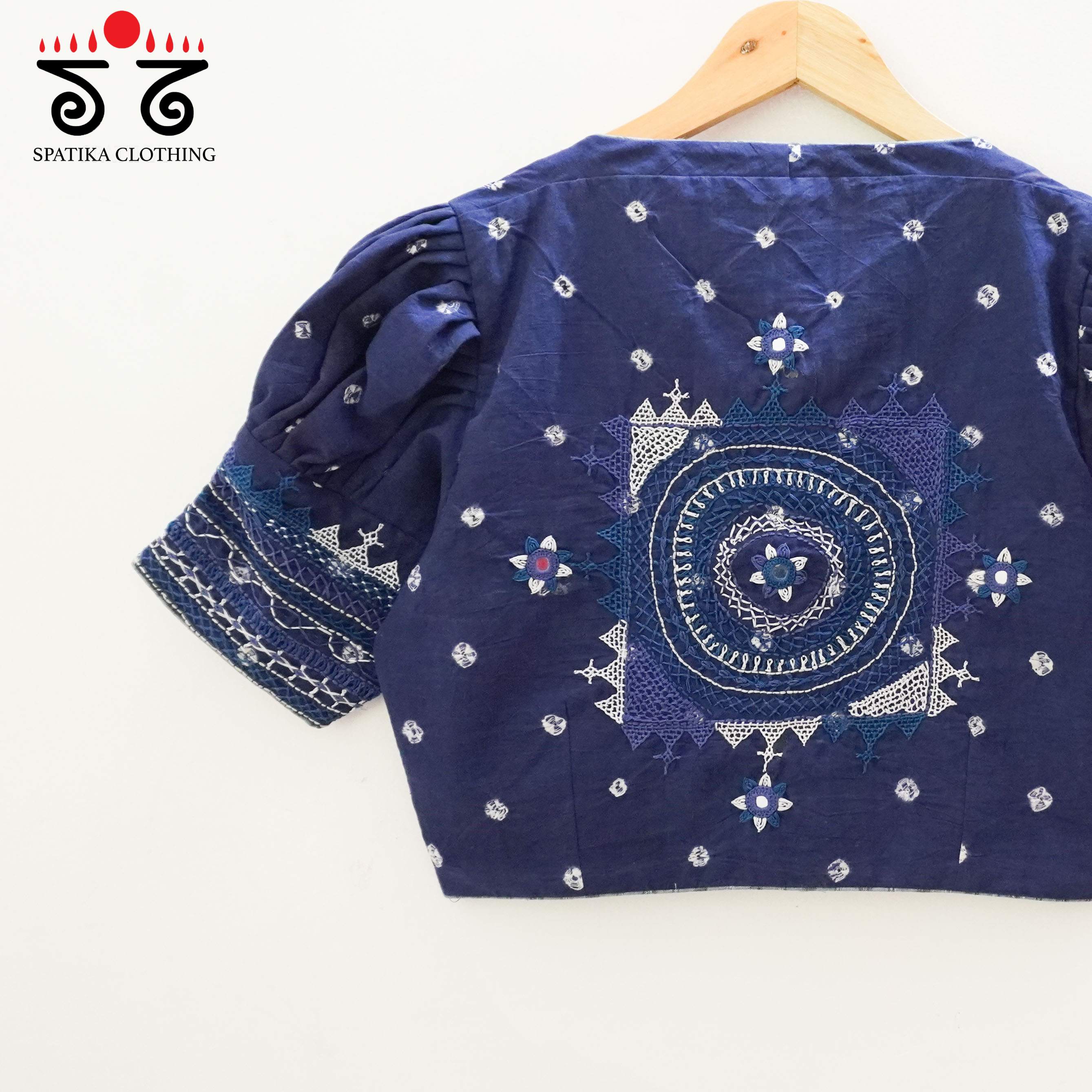 Blue Lambani - Bandhani blouse