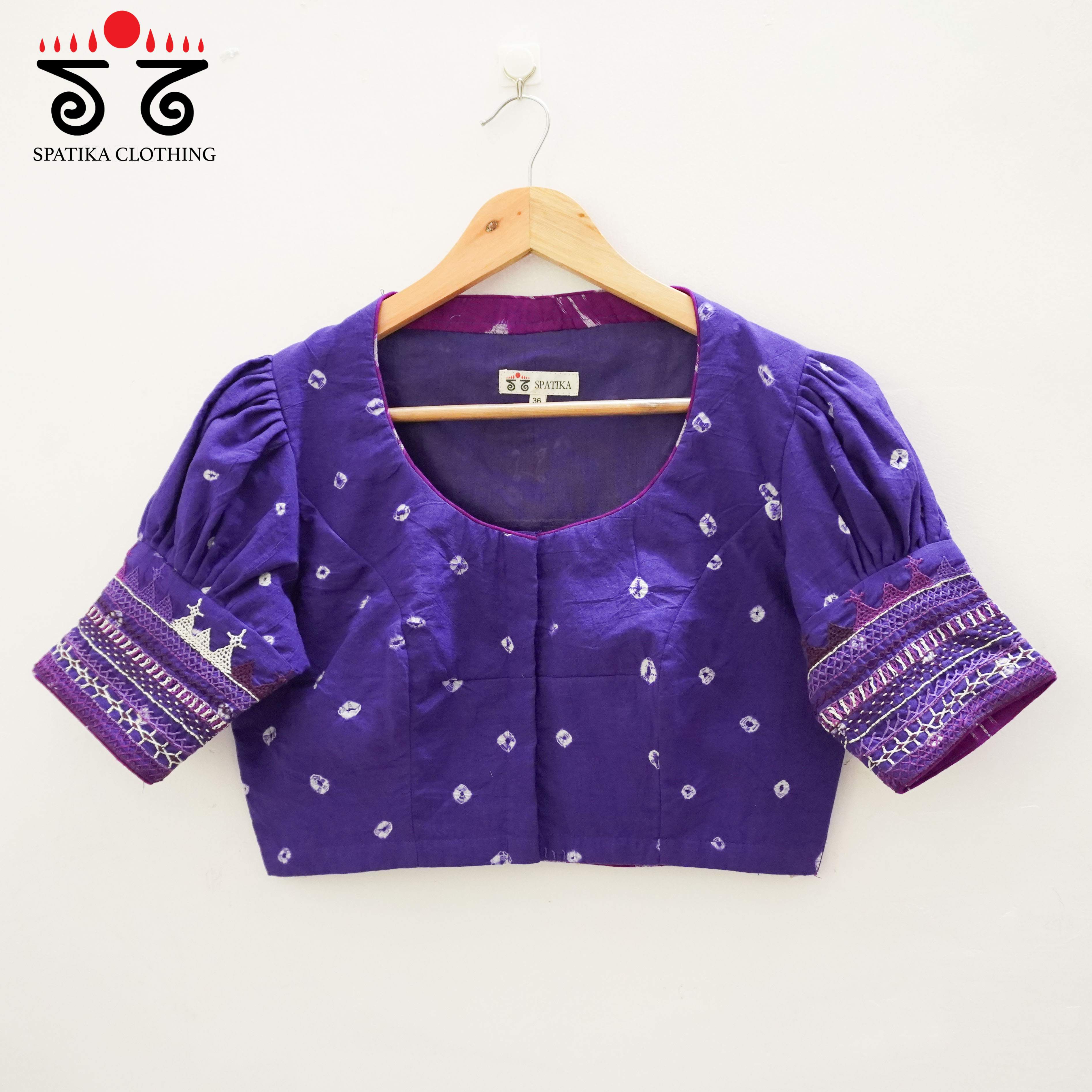 Purple Lambani - Bandhani blouse