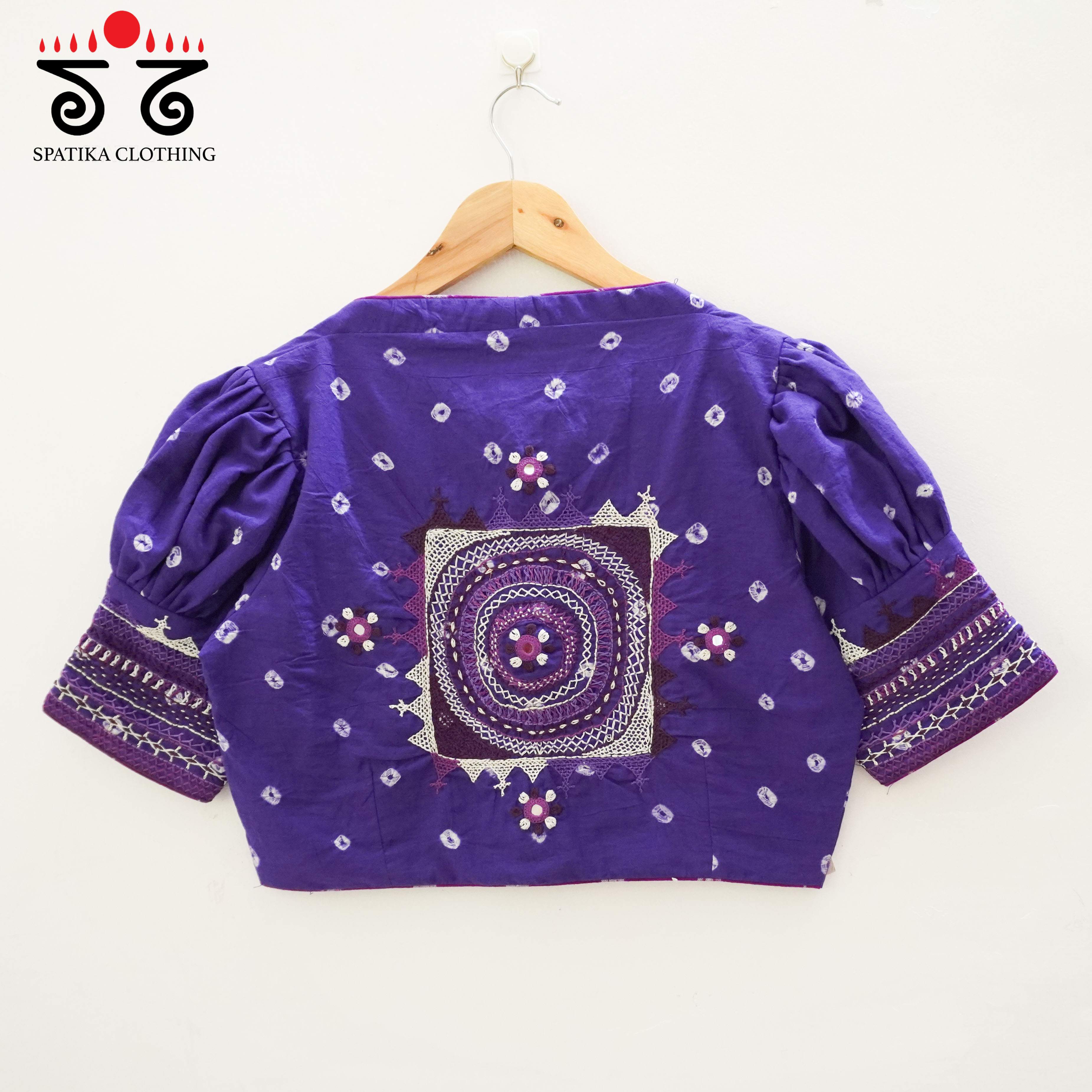 Purple Lambani - Bandhani blouse