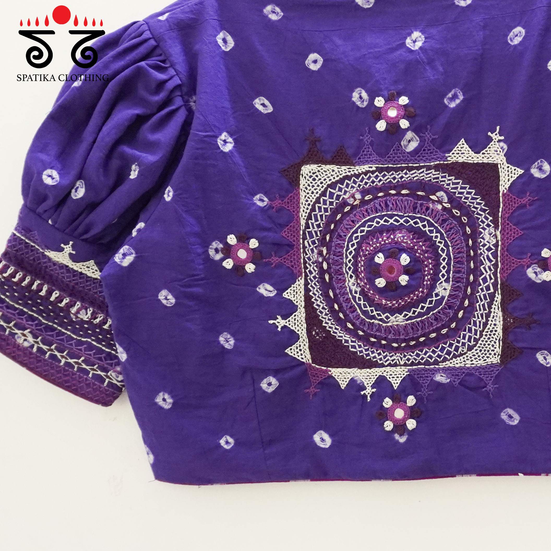 Purple Lambani - Bandhani blouse