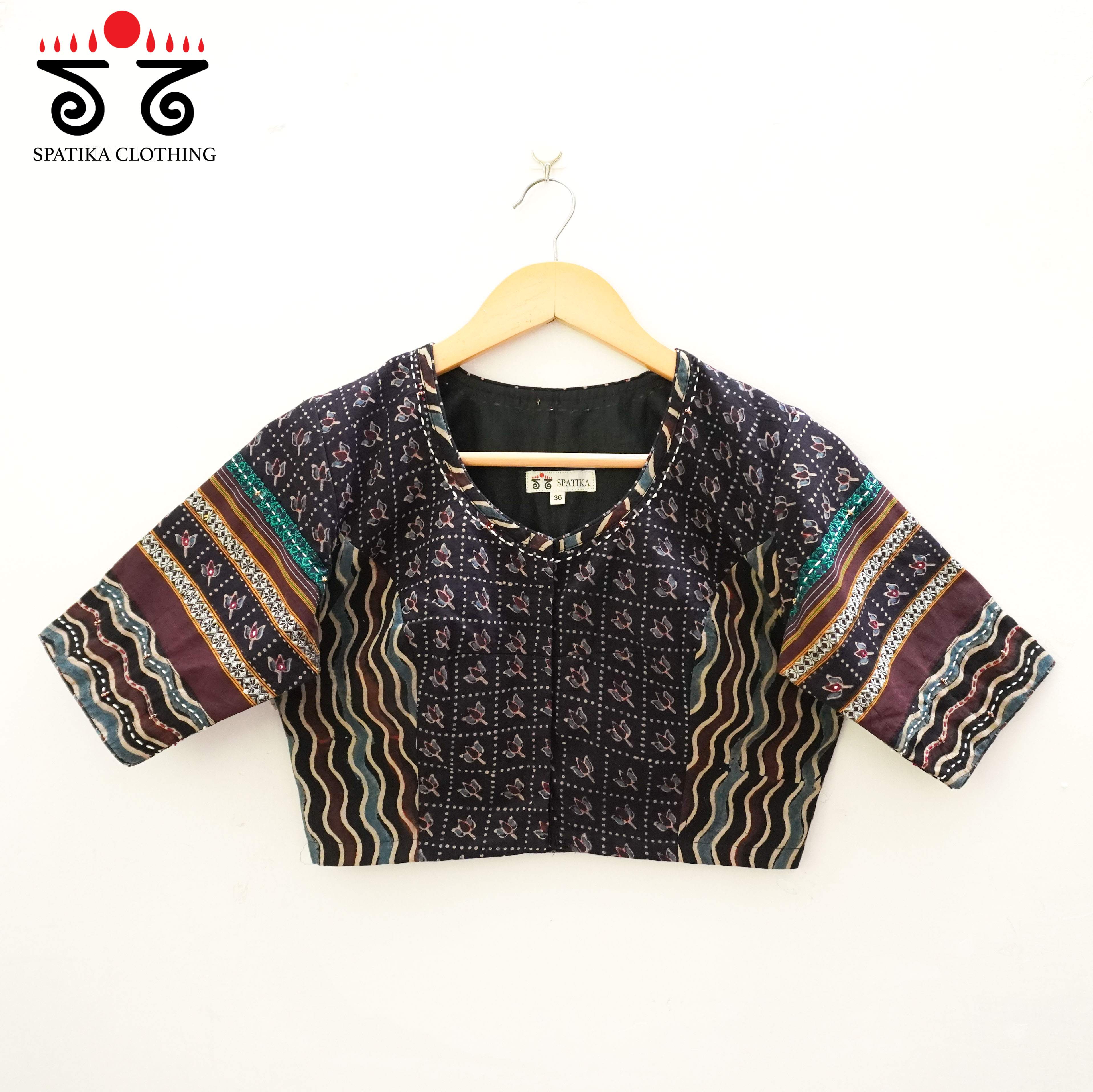 Black Lotus Ajrak Blouse