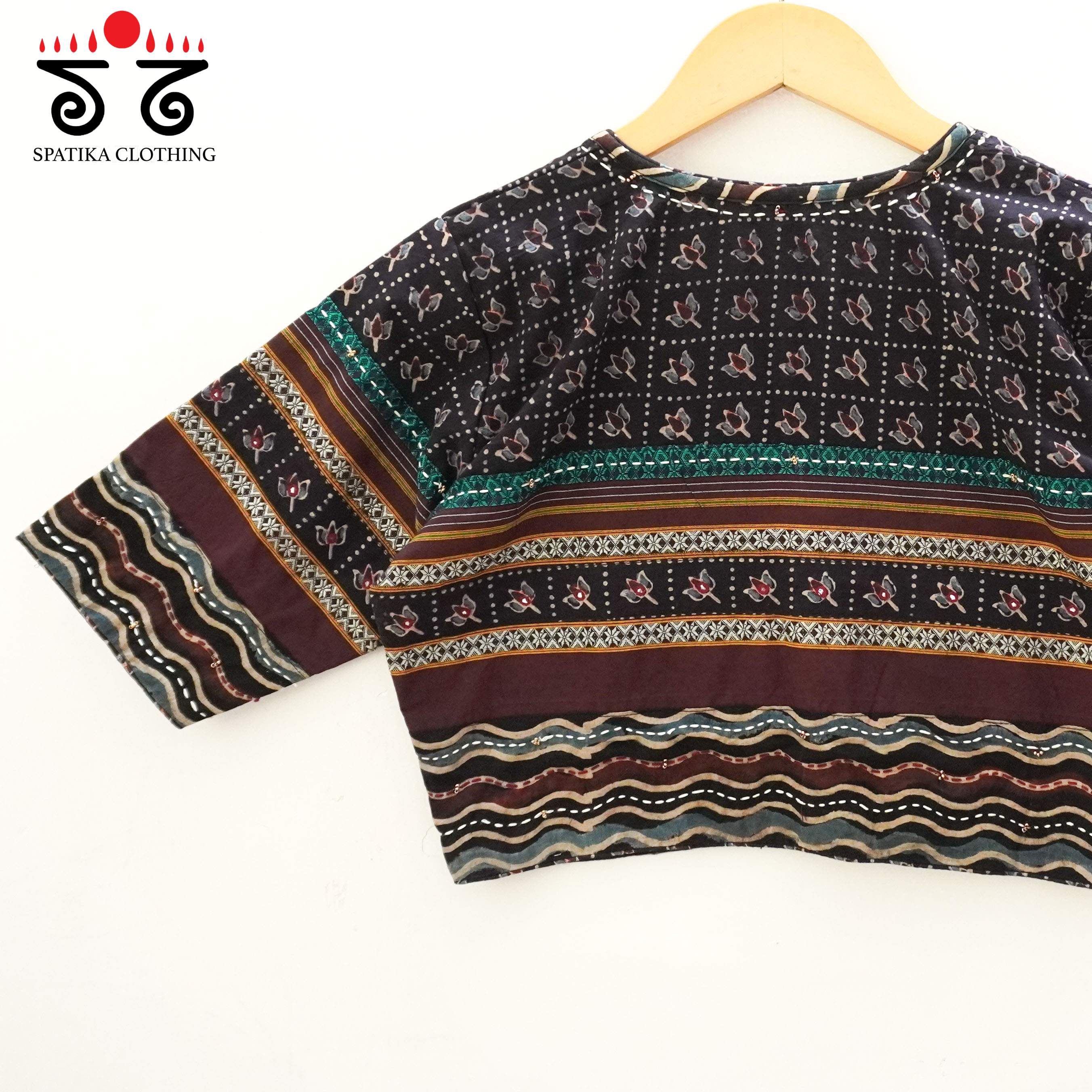 Black Lotus Ajrak Blouse