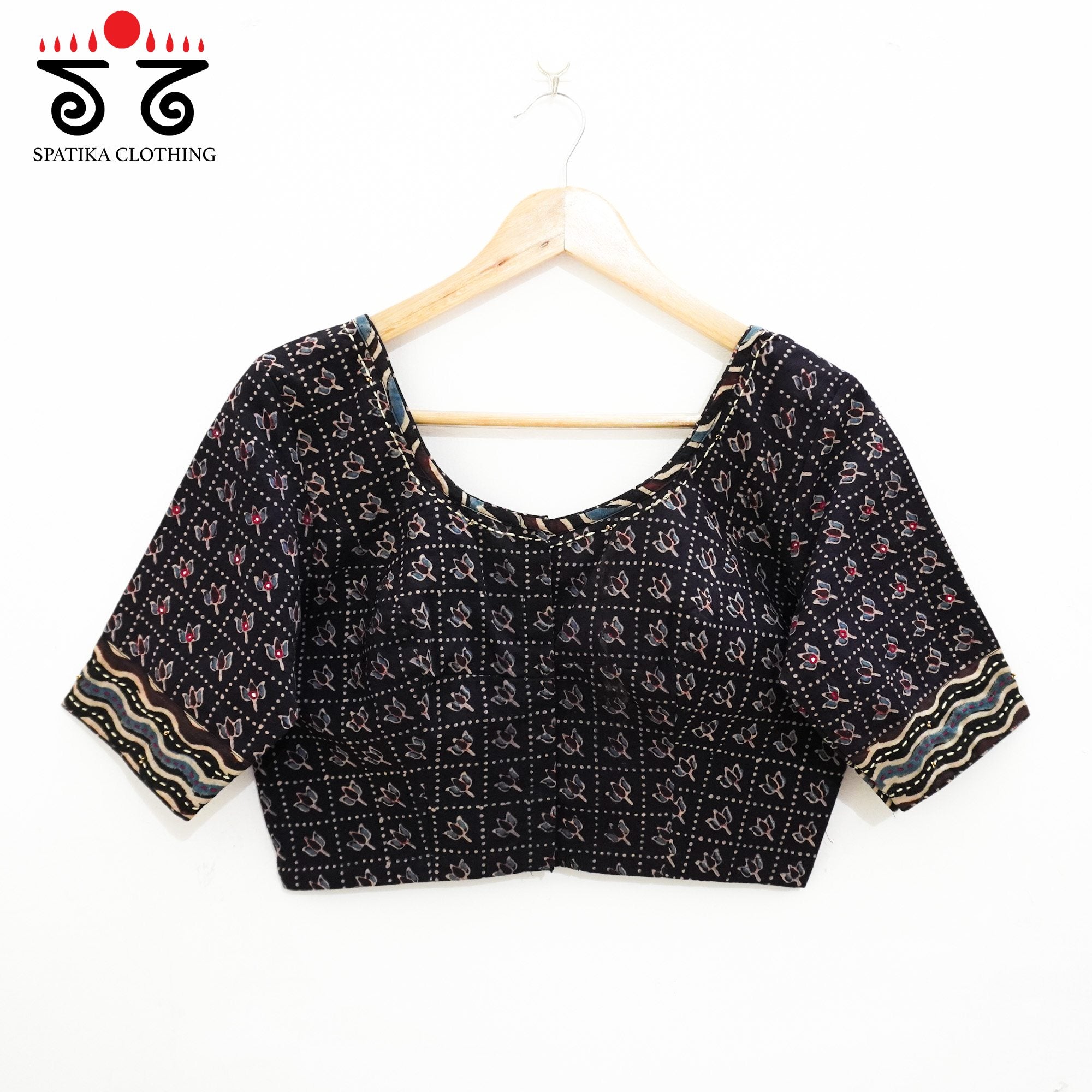 Black Lotus Ajrak Blouse