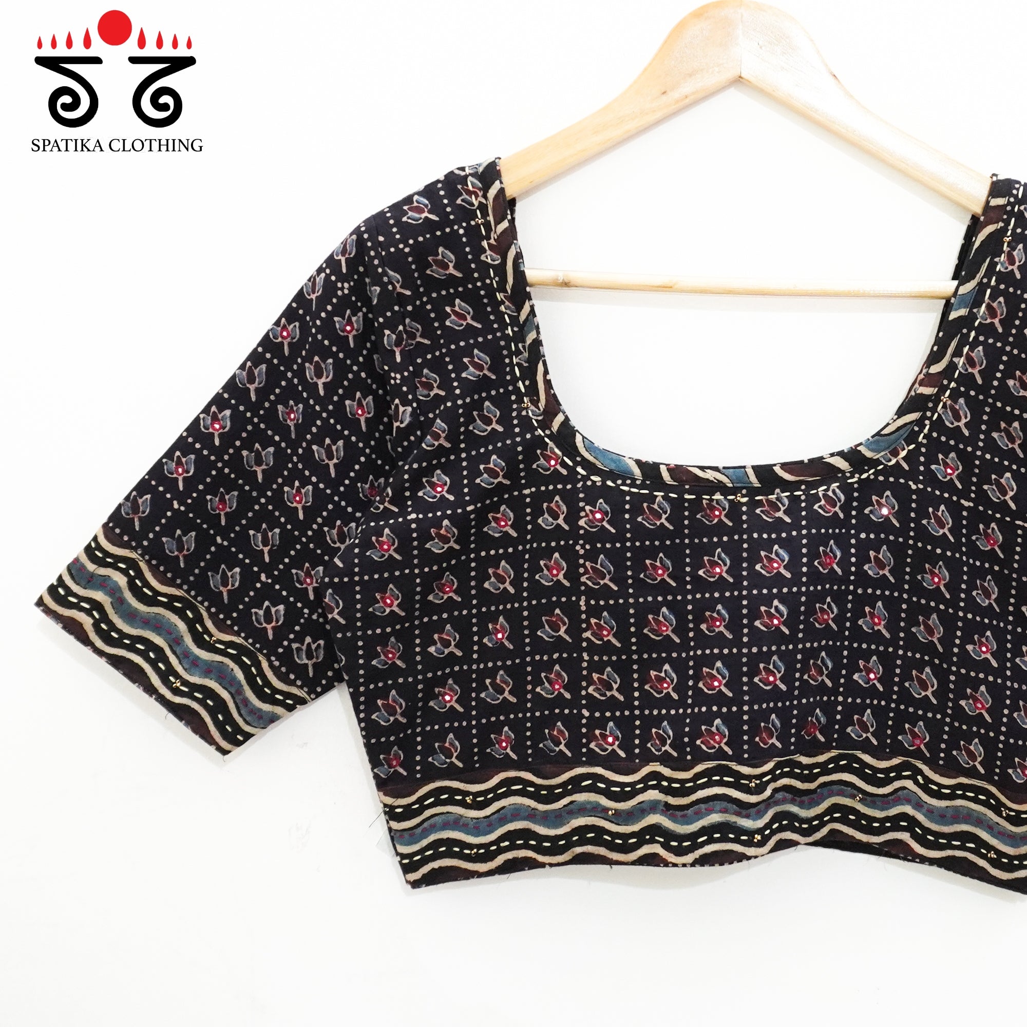 Black Lotus Ajrak Blouse