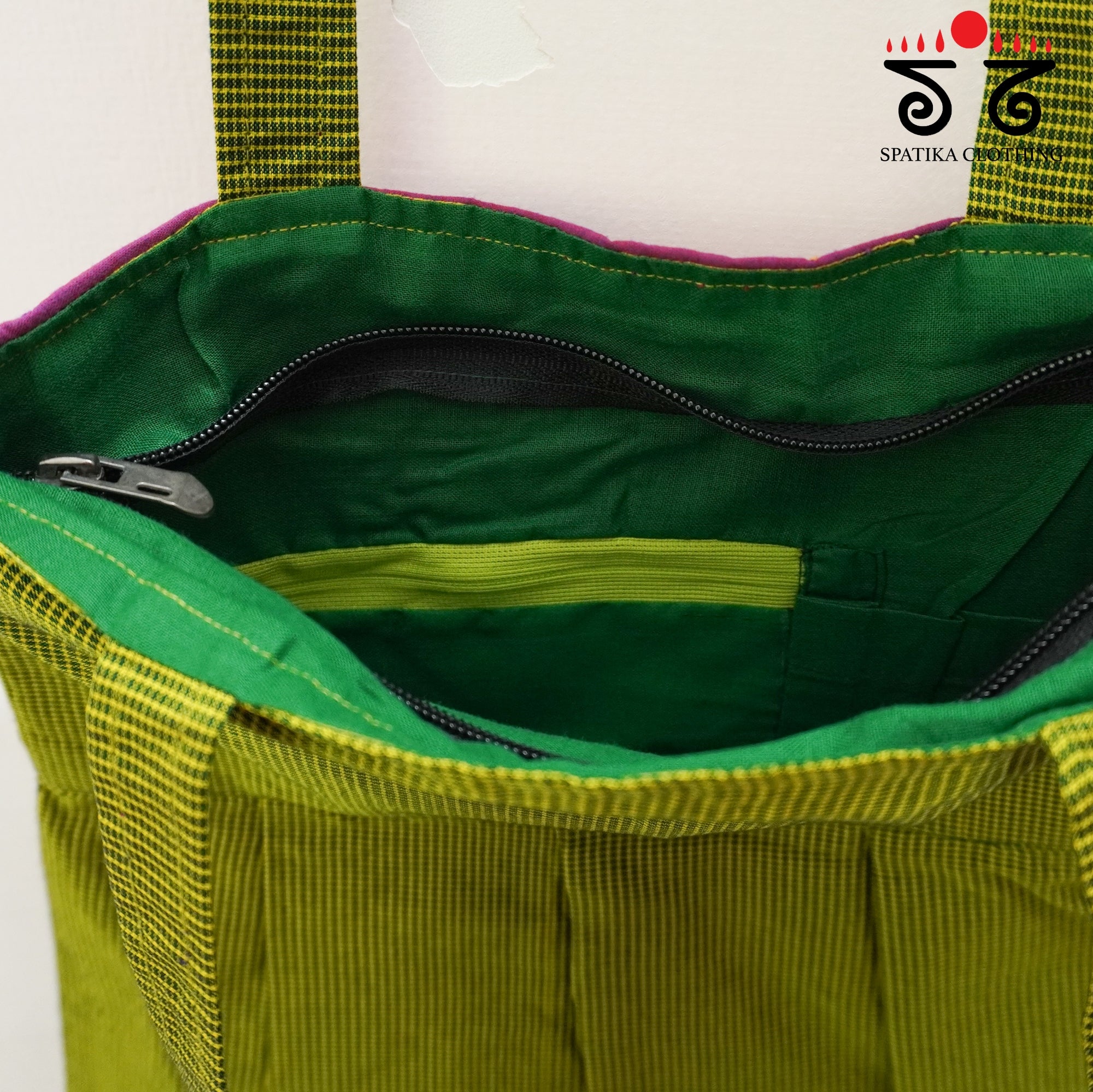 Green Lambani Hand Embroidered Hand Bag