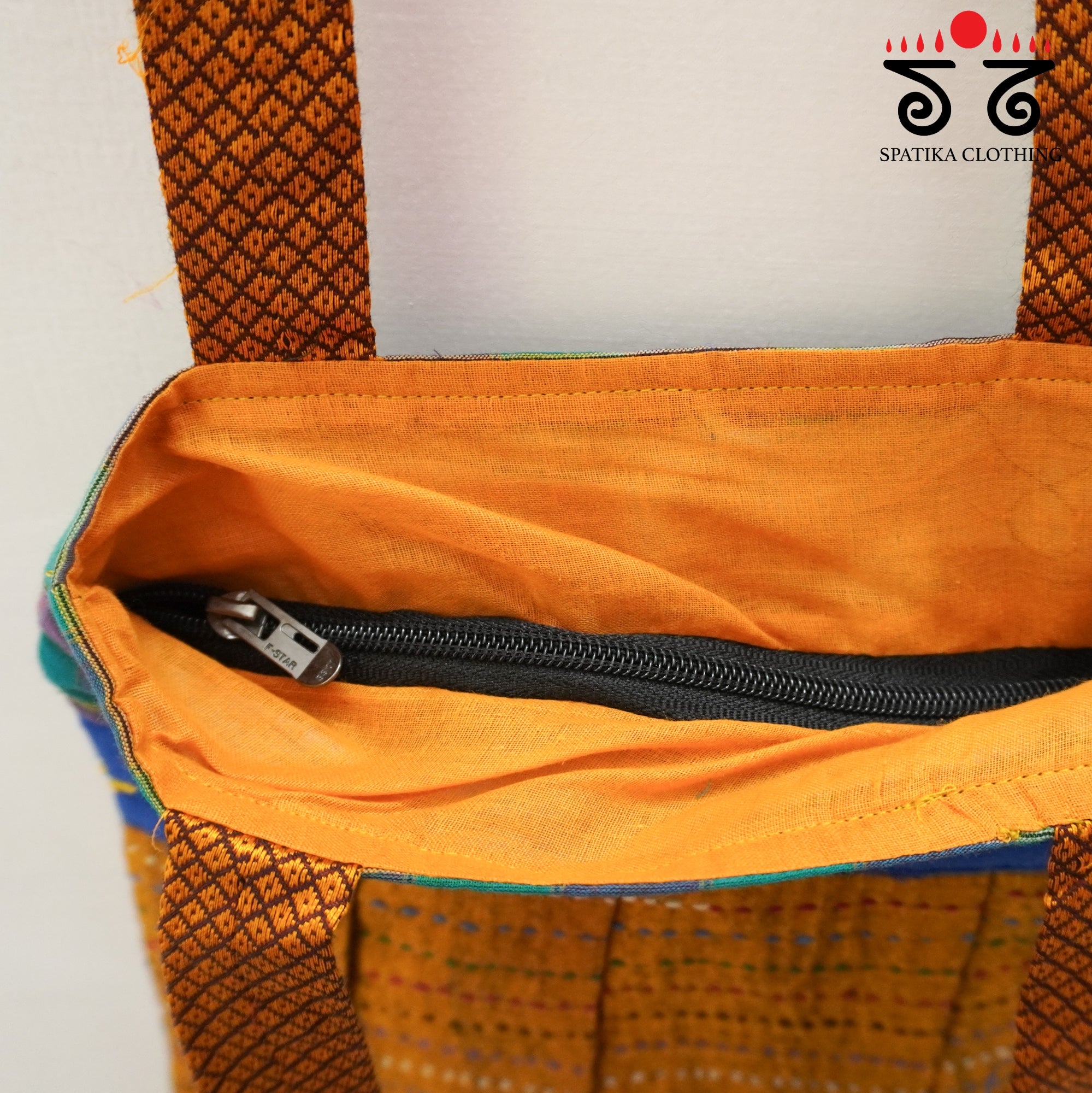 Mustard Lambani Hand Embroidered Hand Bag