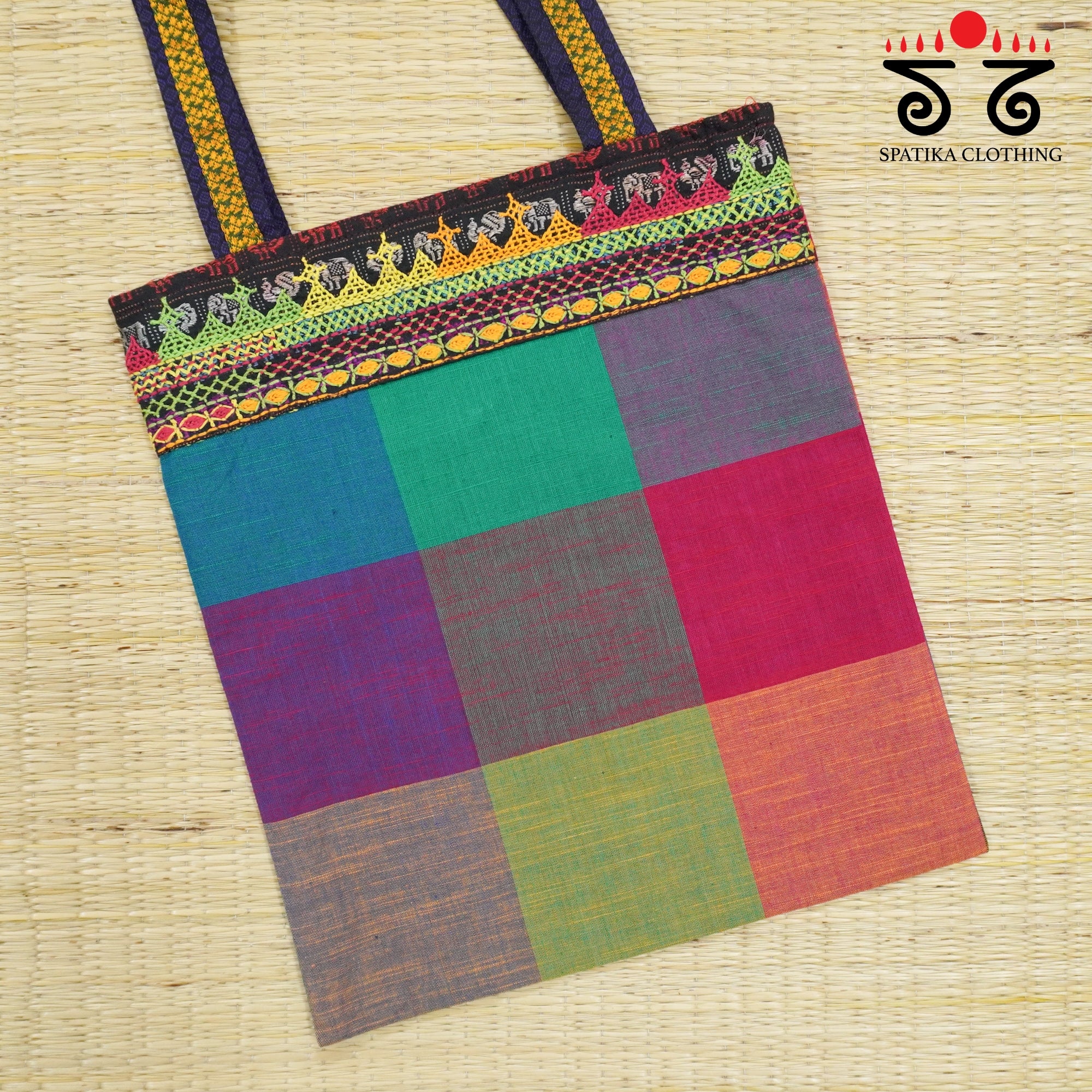 Multi Lambani Hand Embroidered Hand Bag