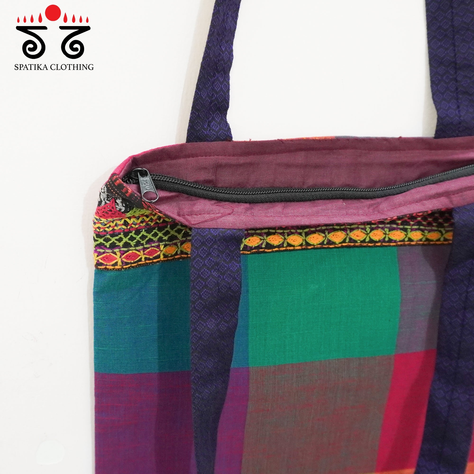 Multi Lambani Hand Embroidered Hand Bag