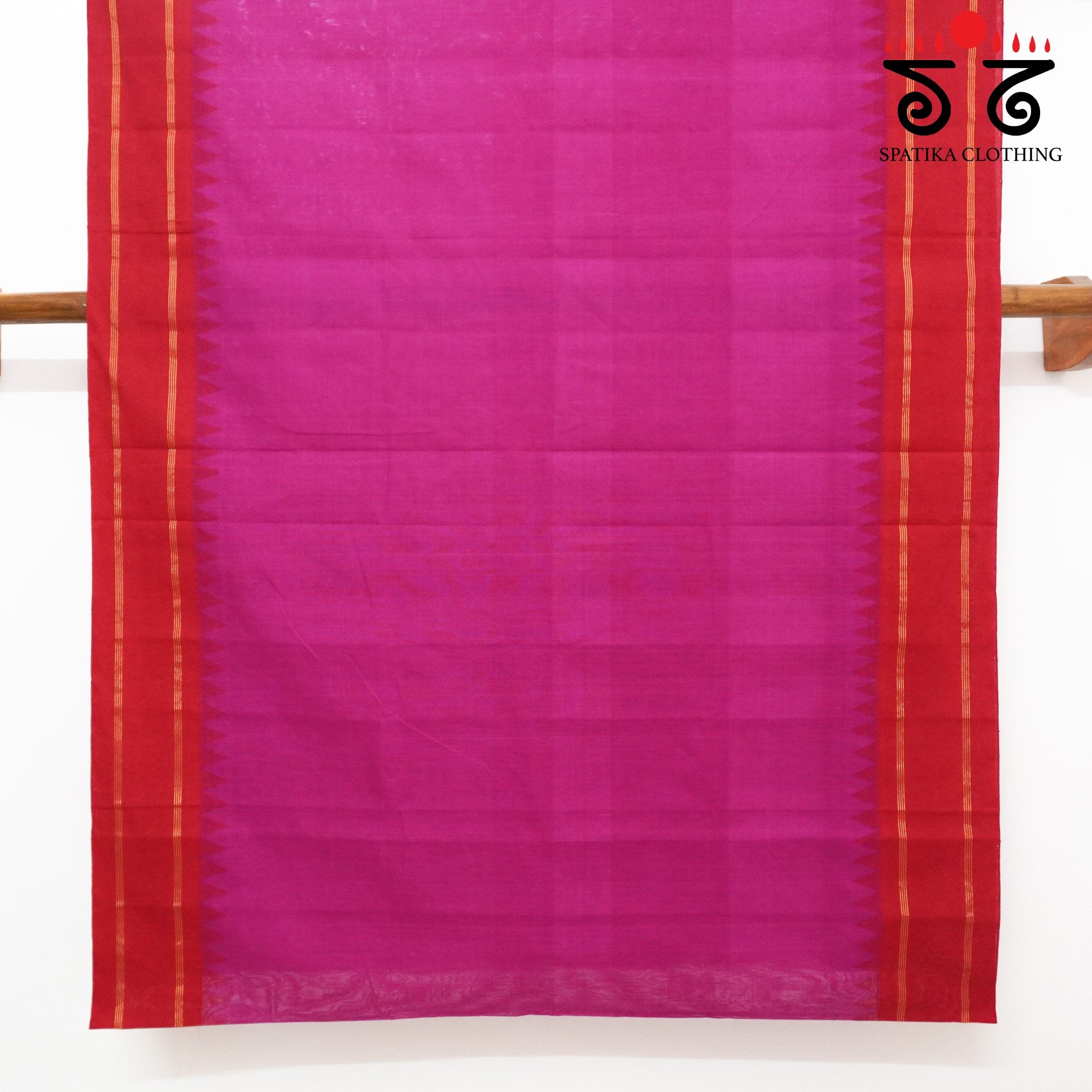 Pink Ponduru Handspun Cotton Saree - With jamdhani Blouse
