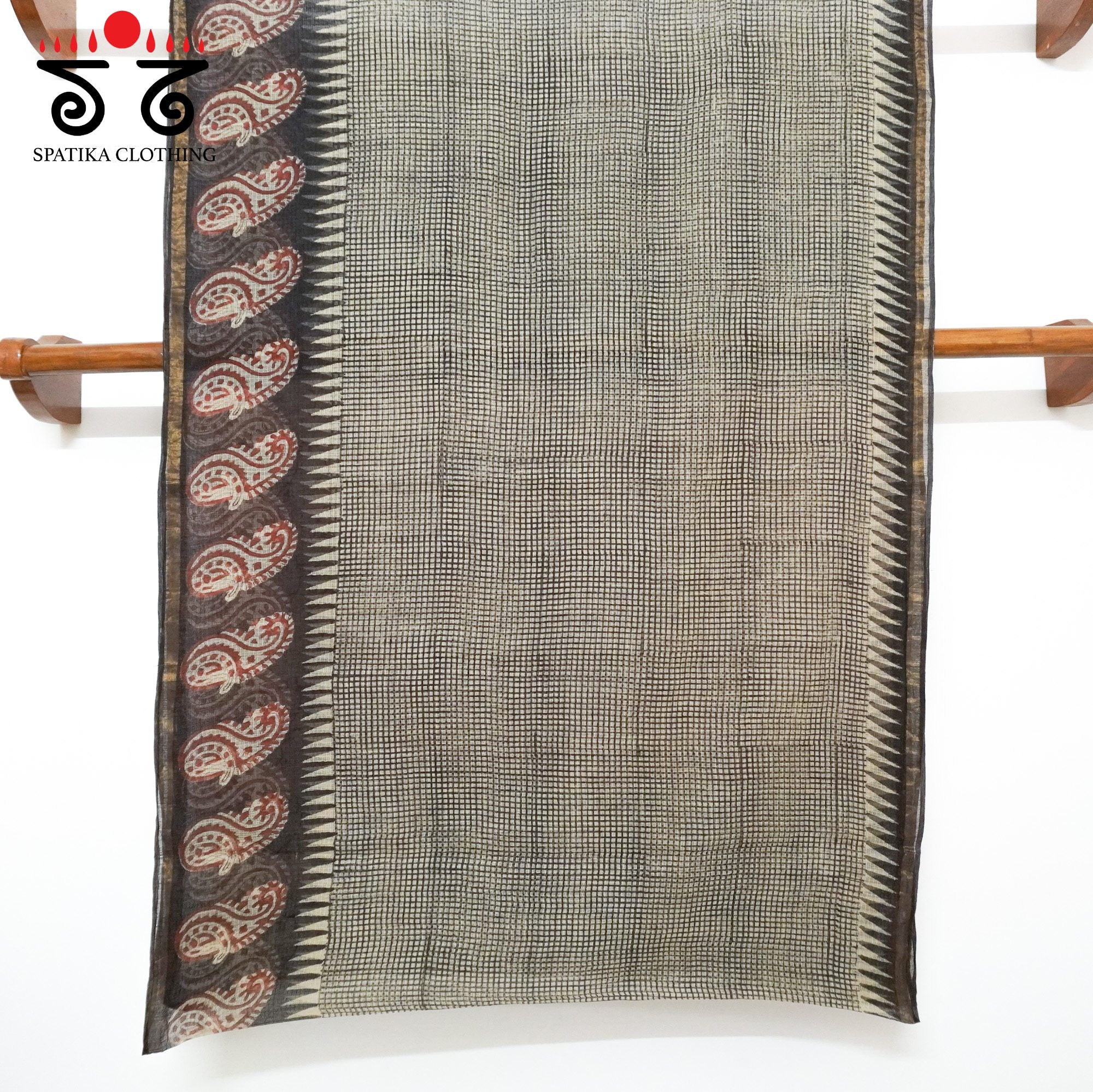 Black Kota Hand Block Printed Saree