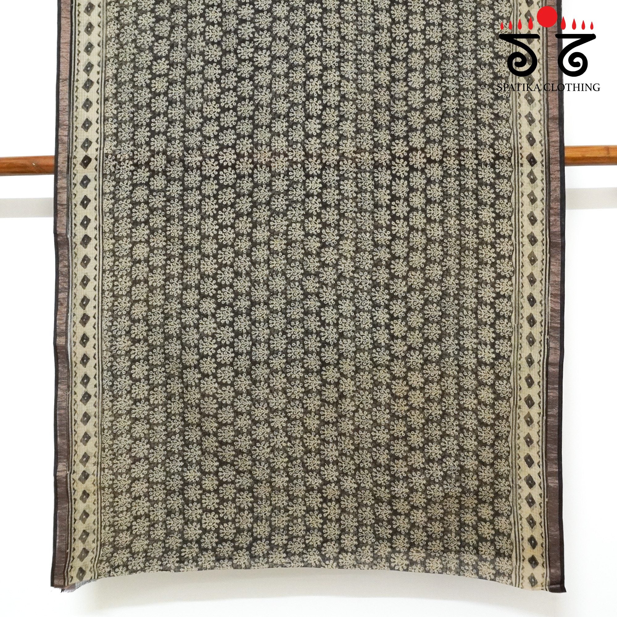 Black Kota Hand Block Printed Saree