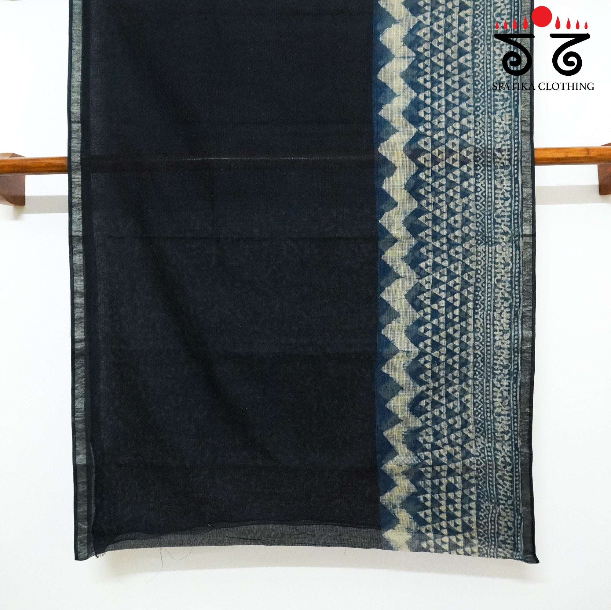 Blue Kota Hand Block Printed Saree