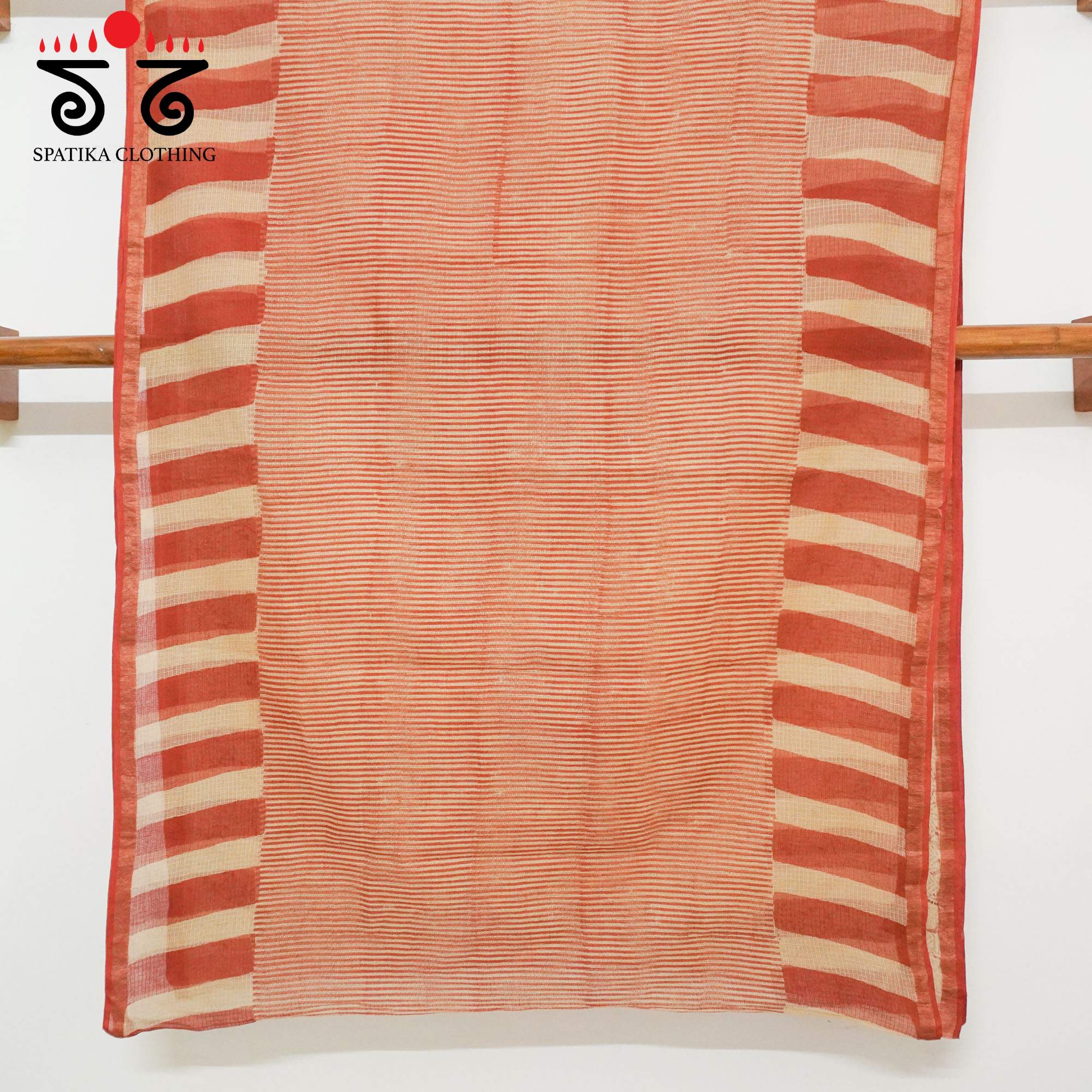 Brick Kota Hand Block Printed Saree