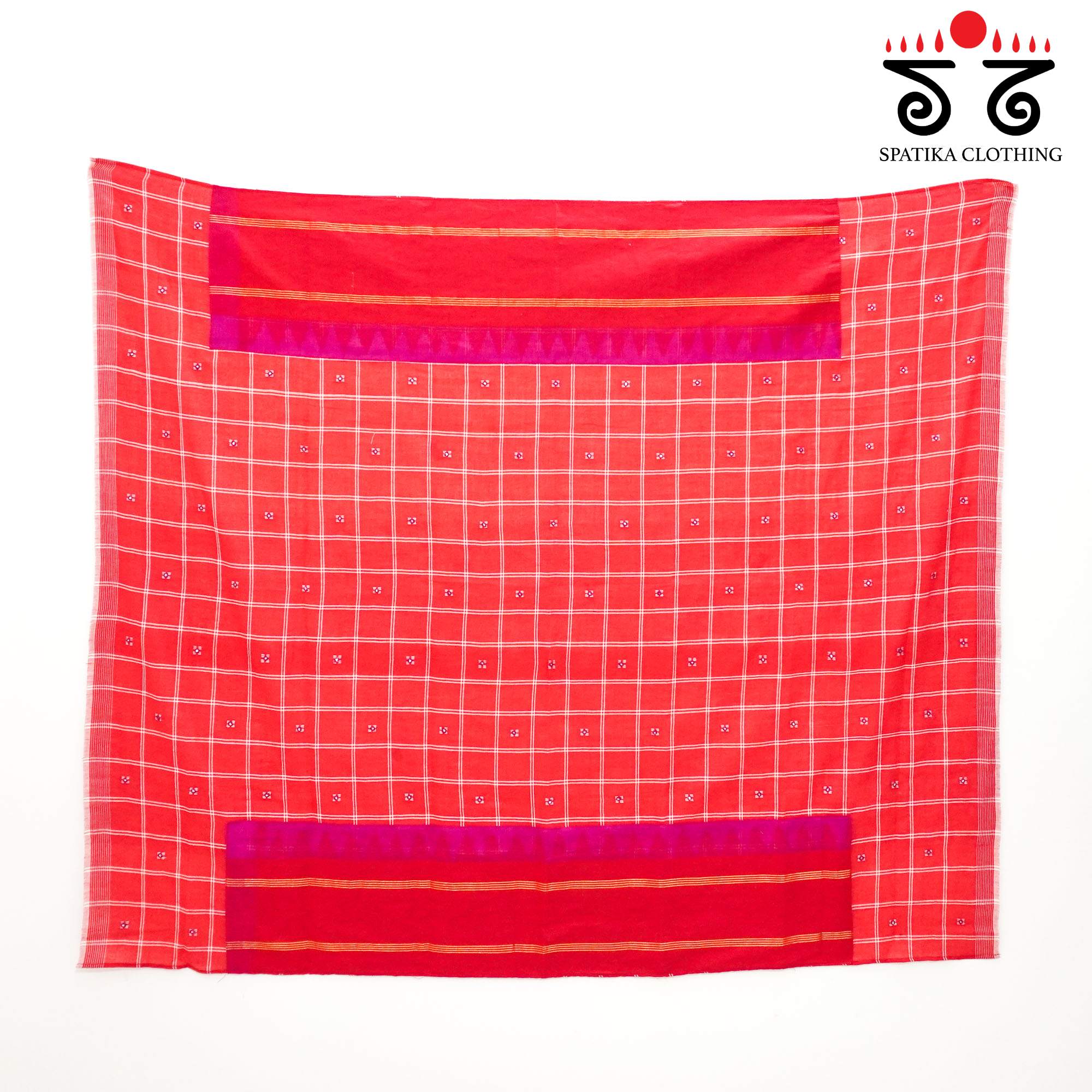 Pink Ponduru Handspun Cotton Saree - With jamdhani Blouse