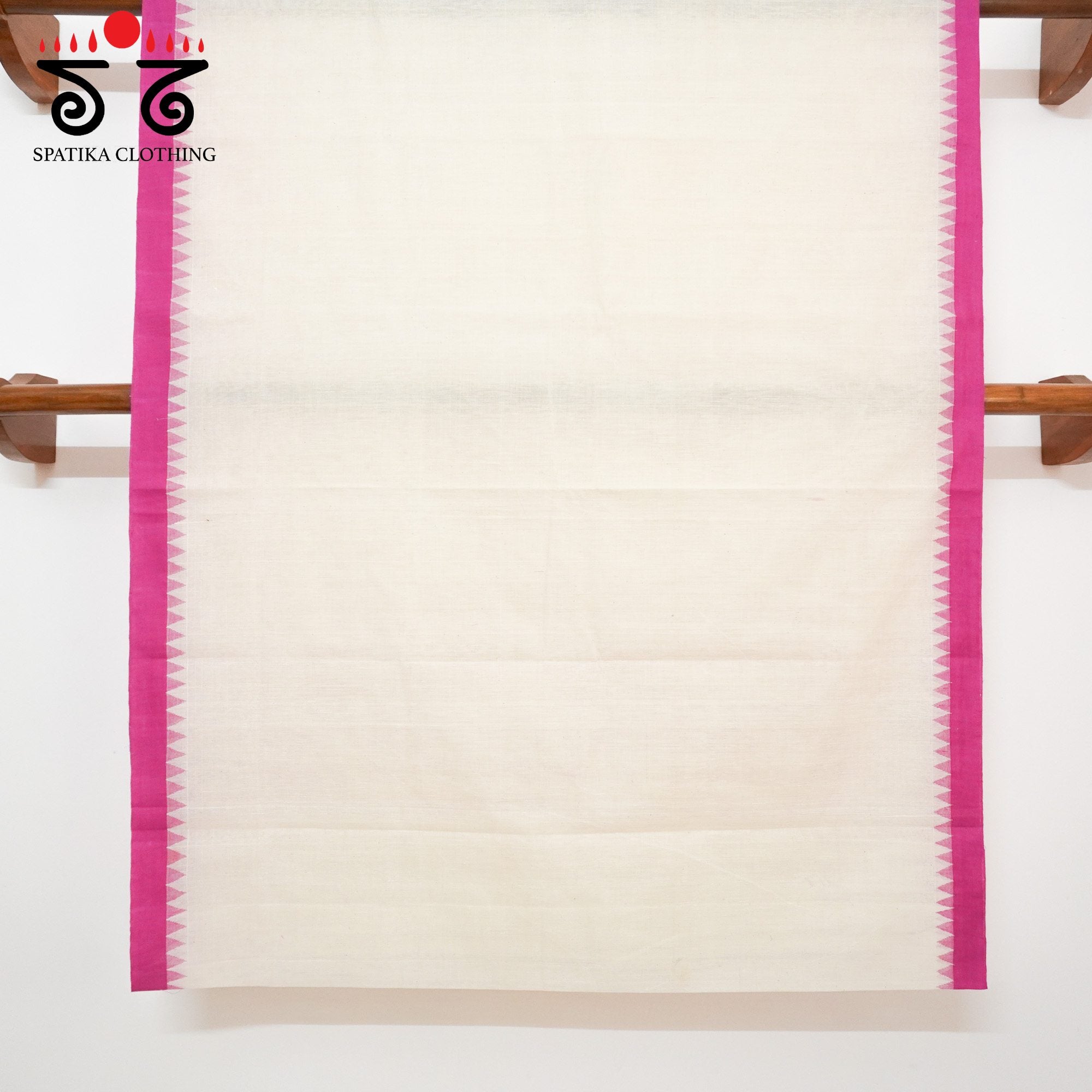 Off-White Ponduru Handspun Cotton Saree With Special Blouse