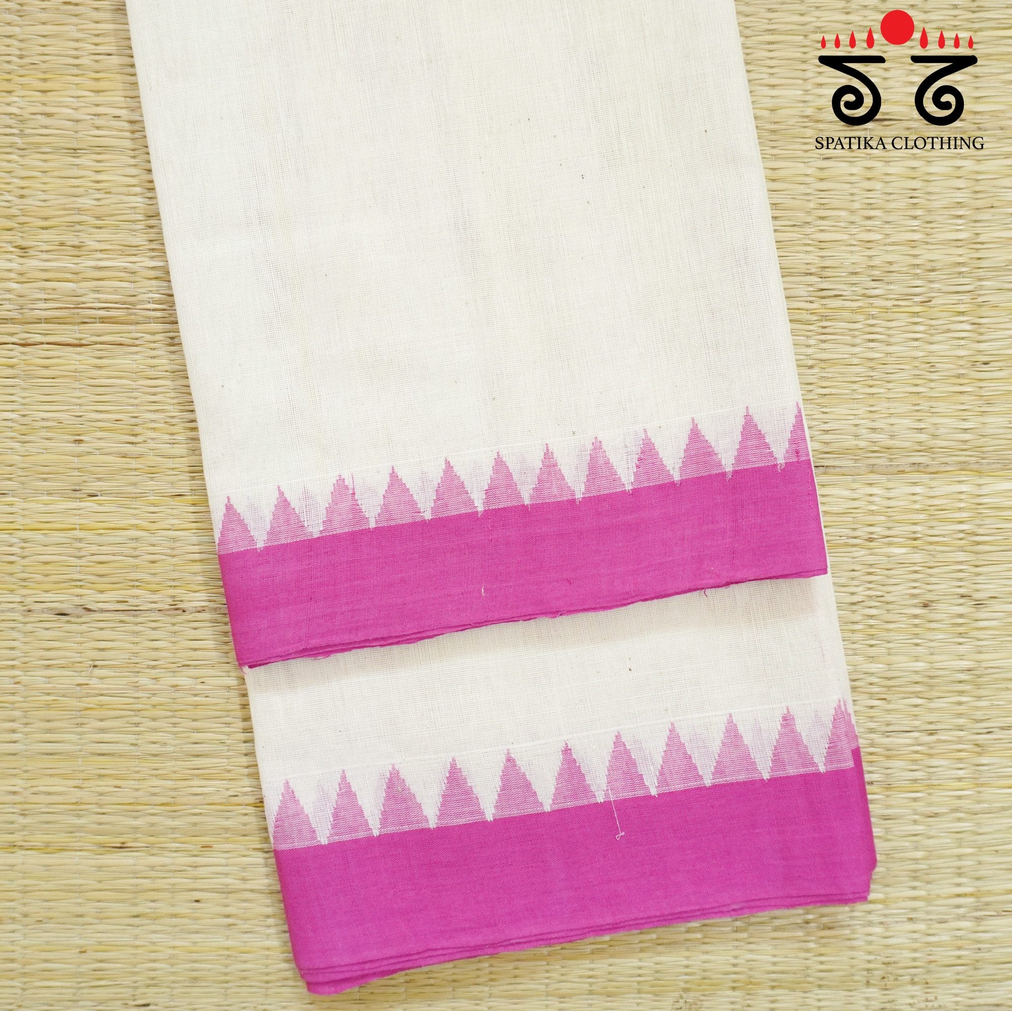 Off-White Ponduru Handspun Cotton Saree