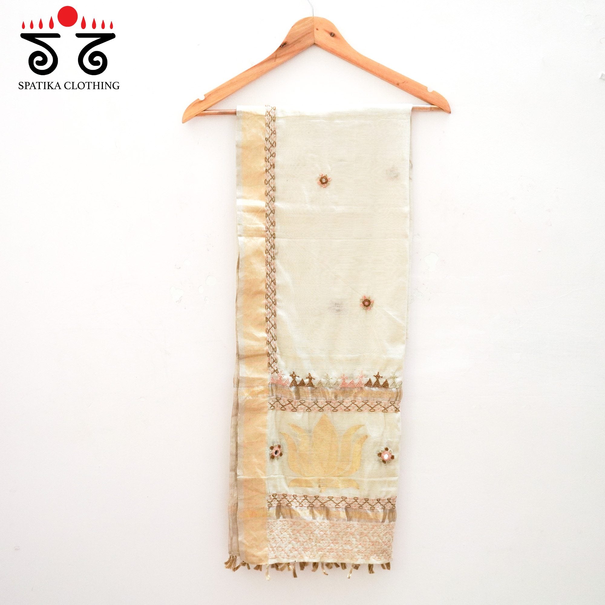 Lambani Chanderi - Hand Embroidered Dupatta