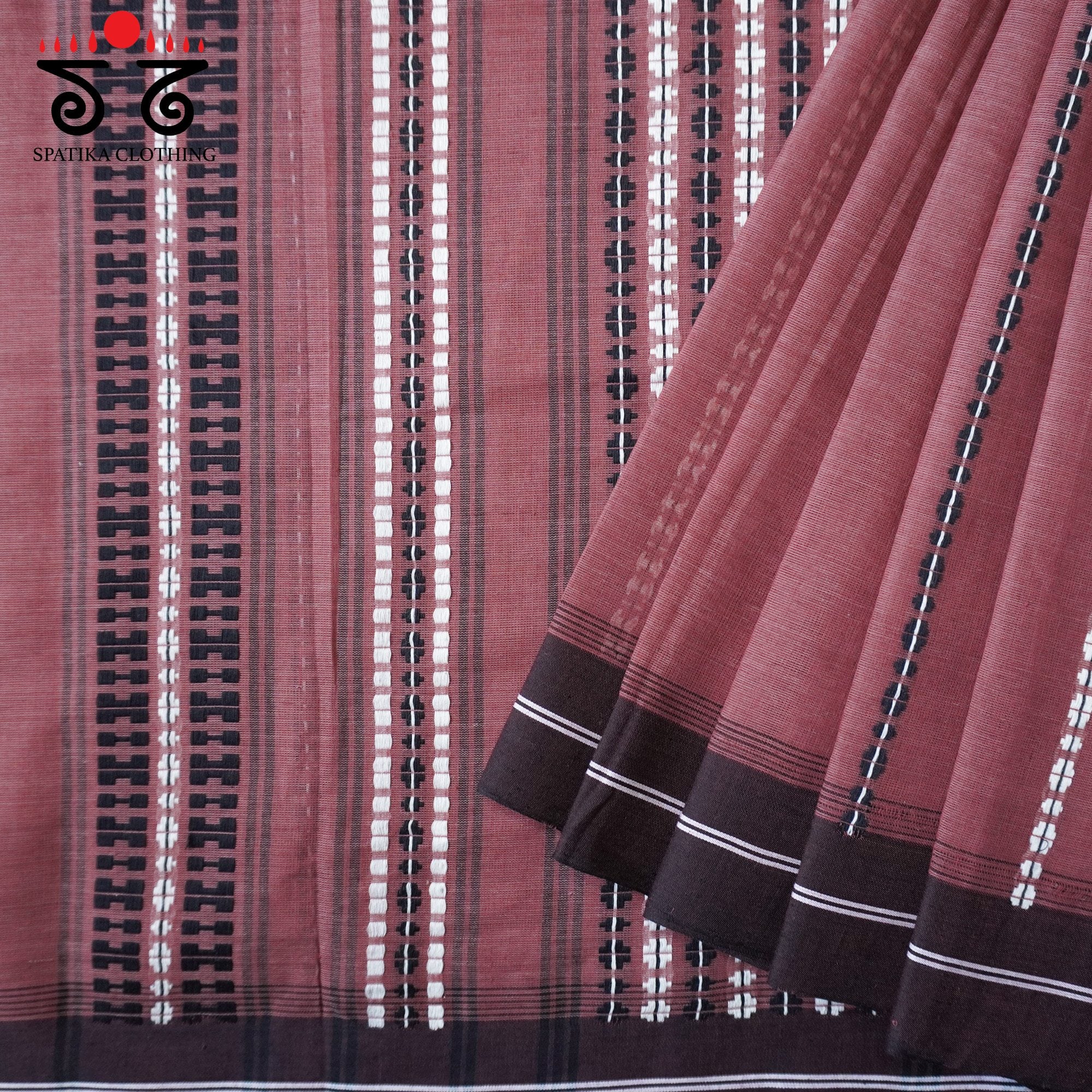 Begampur - Rust Brown Handwoven Cotton Saree New!