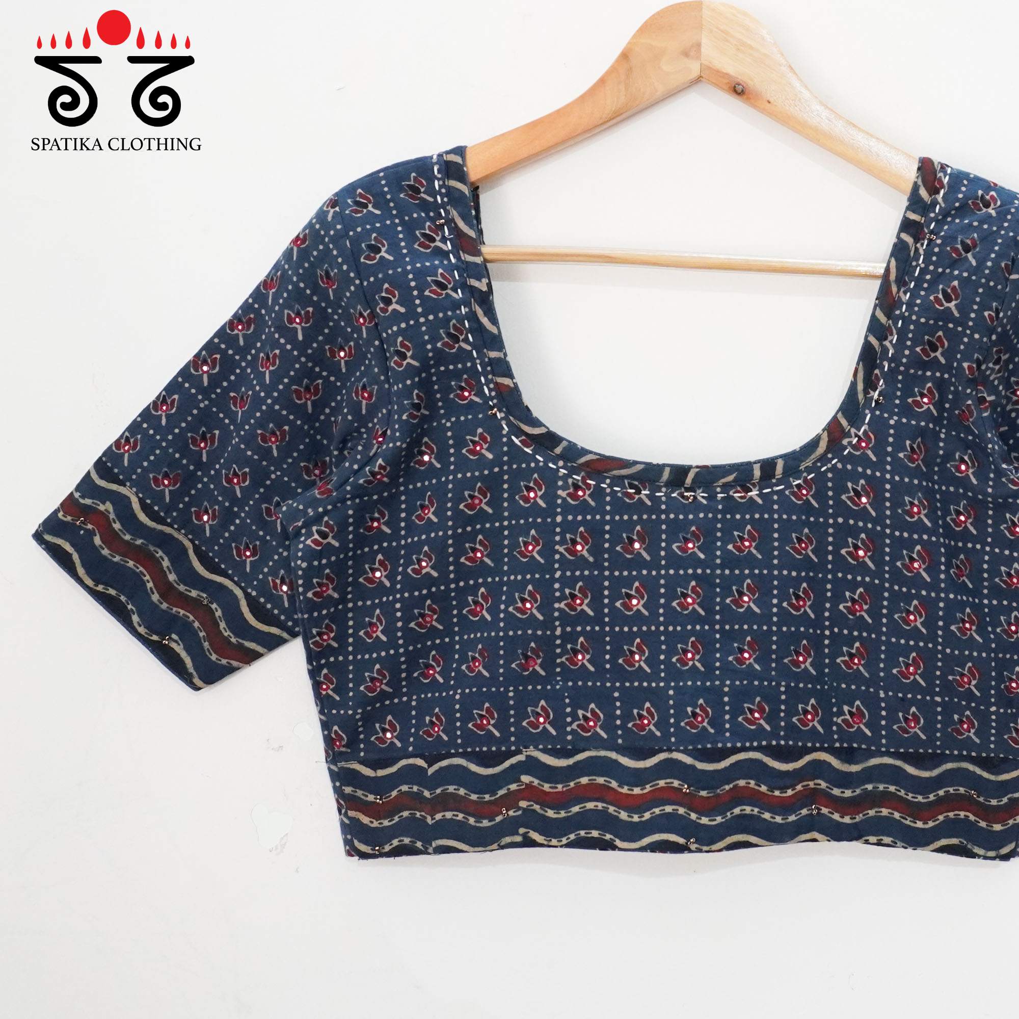 Blue Lotus Ajrak Blouse