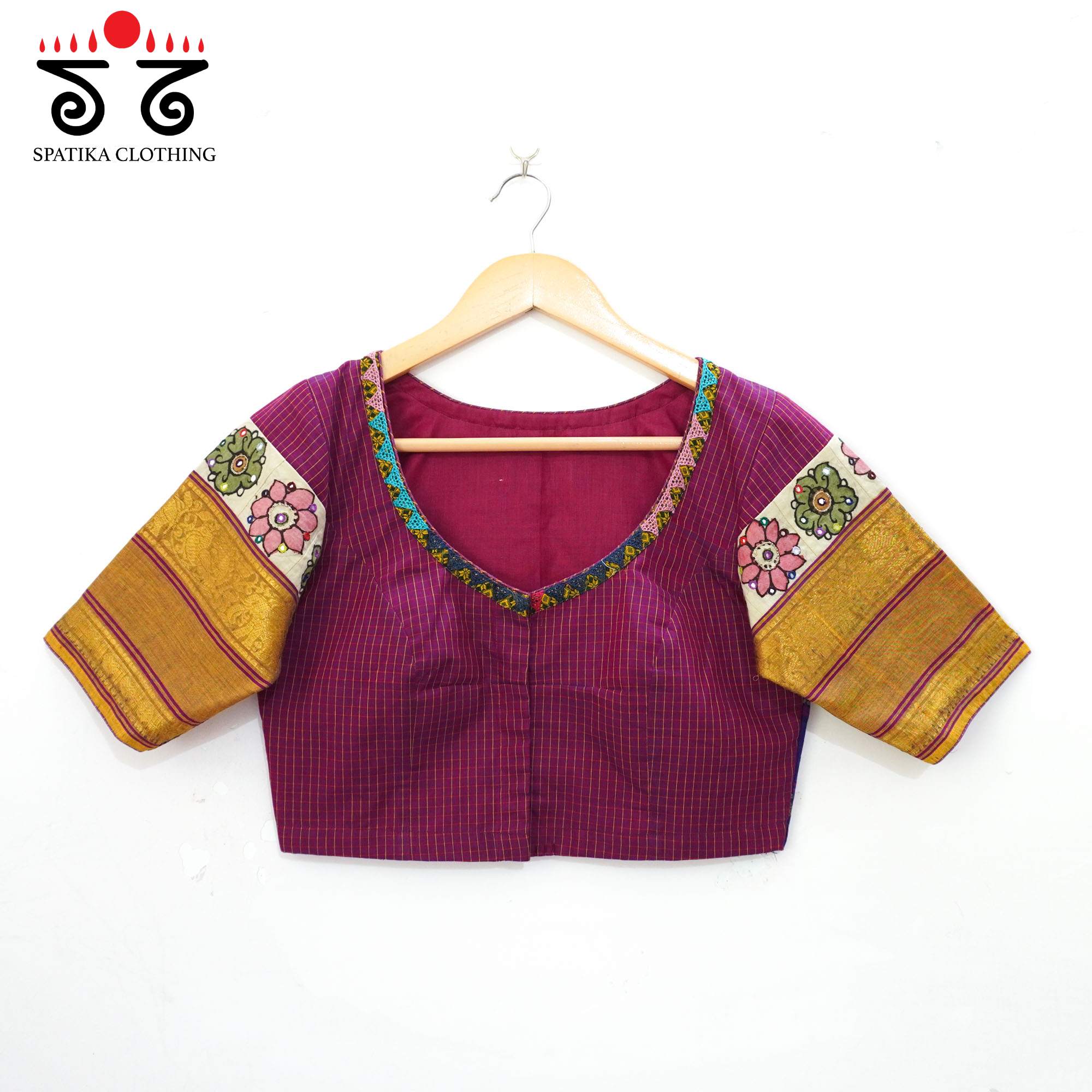 Magenta Chettinad - Pen Kalamkari Blouse