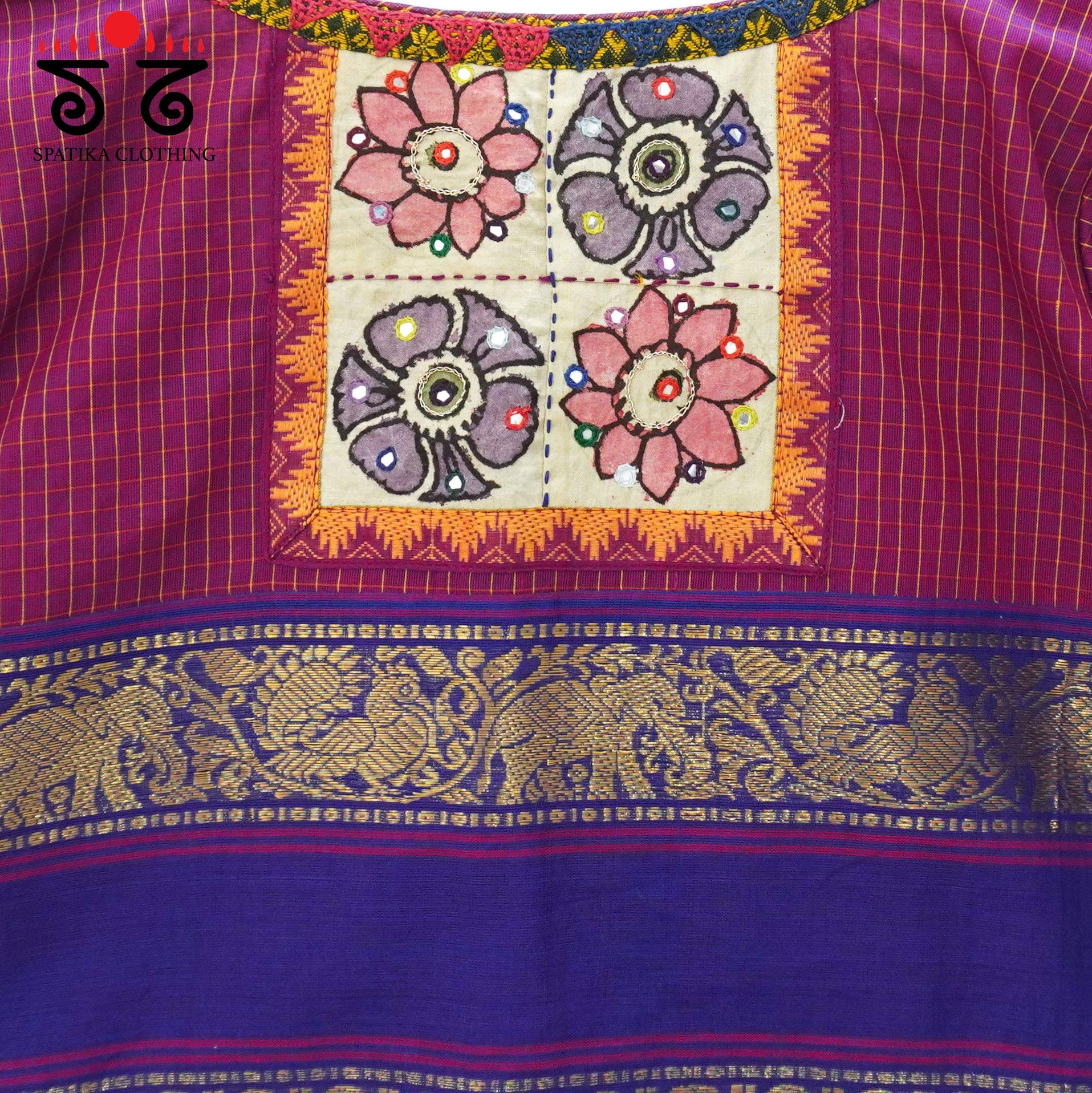 Magenta Chettinad - Pen Kalamkari Blouse