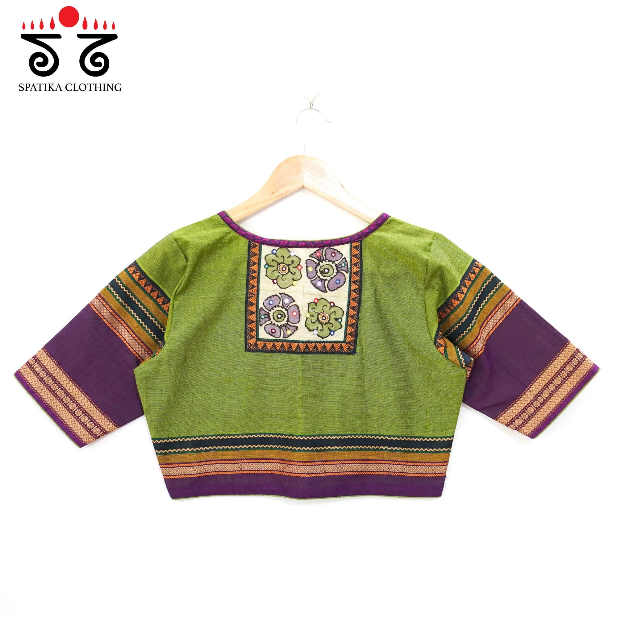 Green Chettinad - Pen Kalamkari Blouse