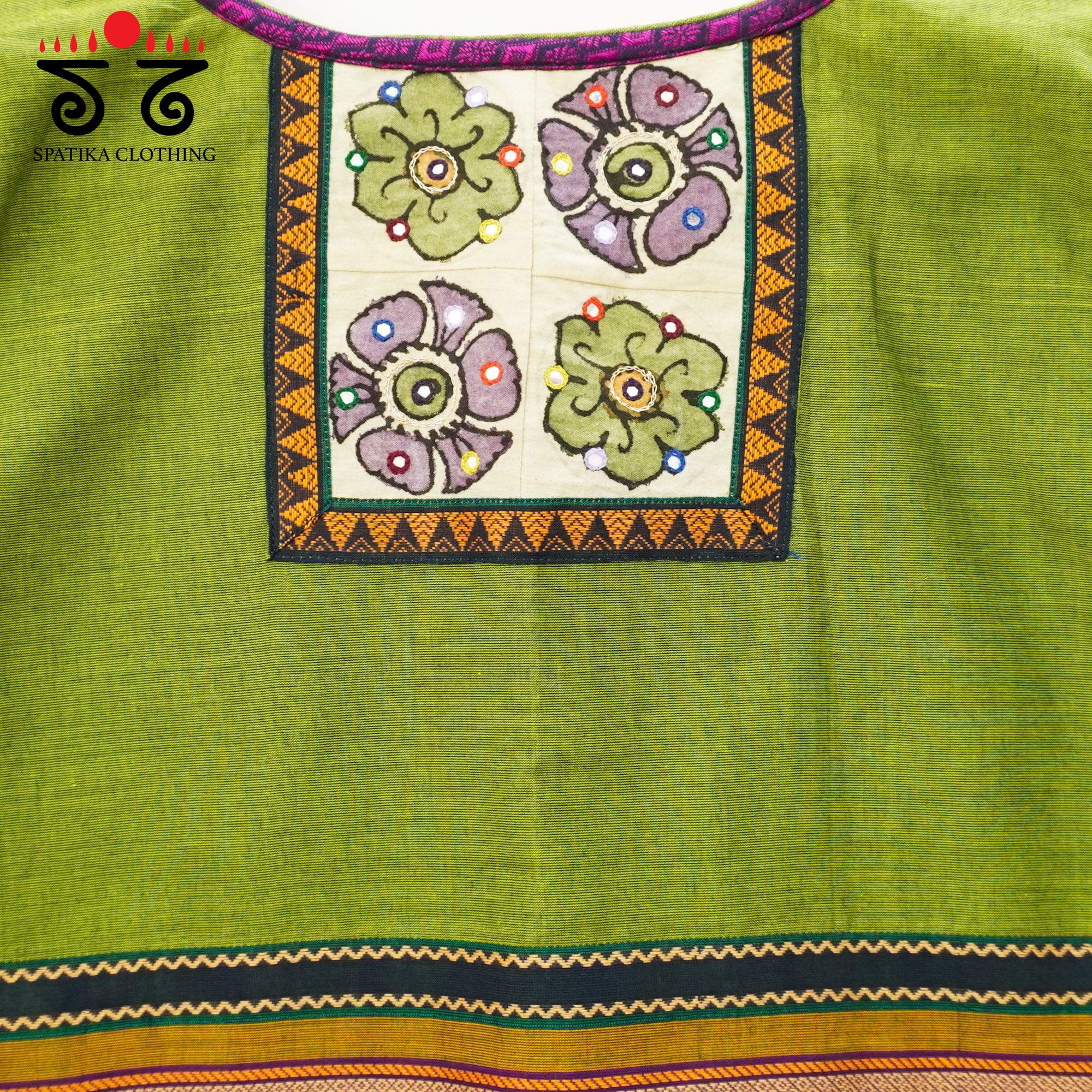 Green Chettinad - Pen Kalamkari Blouse