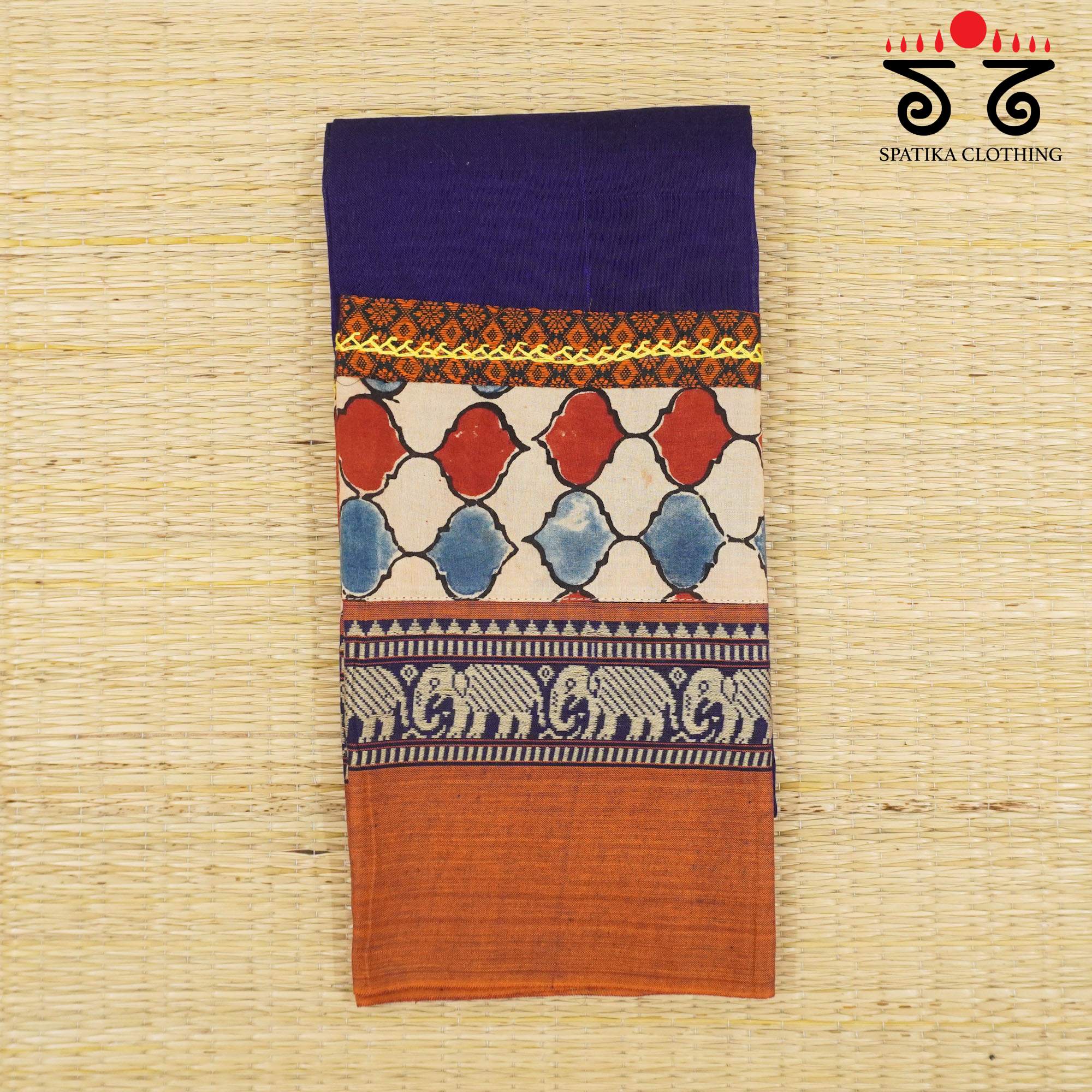 Violet Hand-embroidered Blouse Fabric