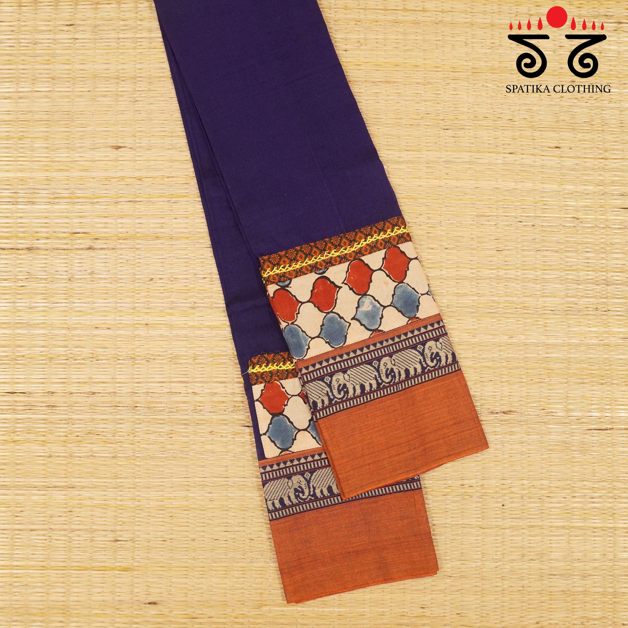 Violet Hand-embroidered Blouse Fabric