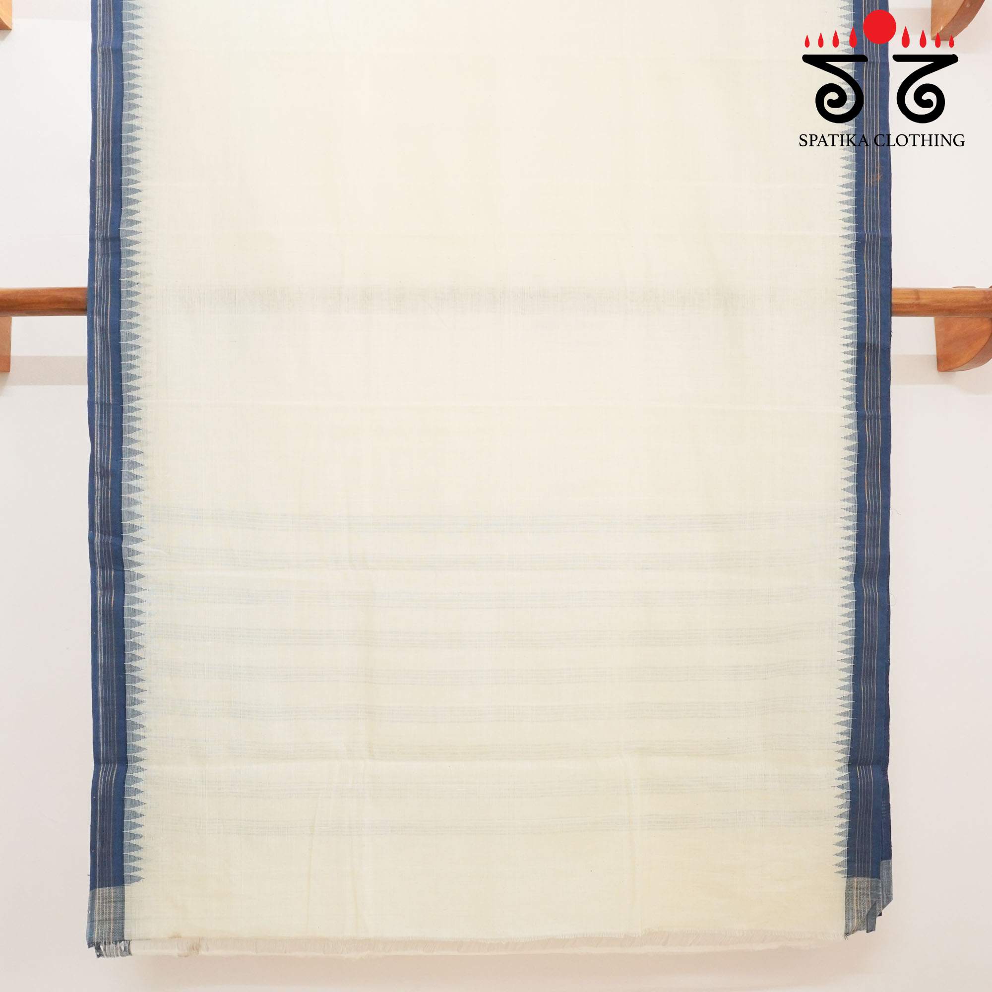 Off White Ponduru Handspun Cotton Saree
