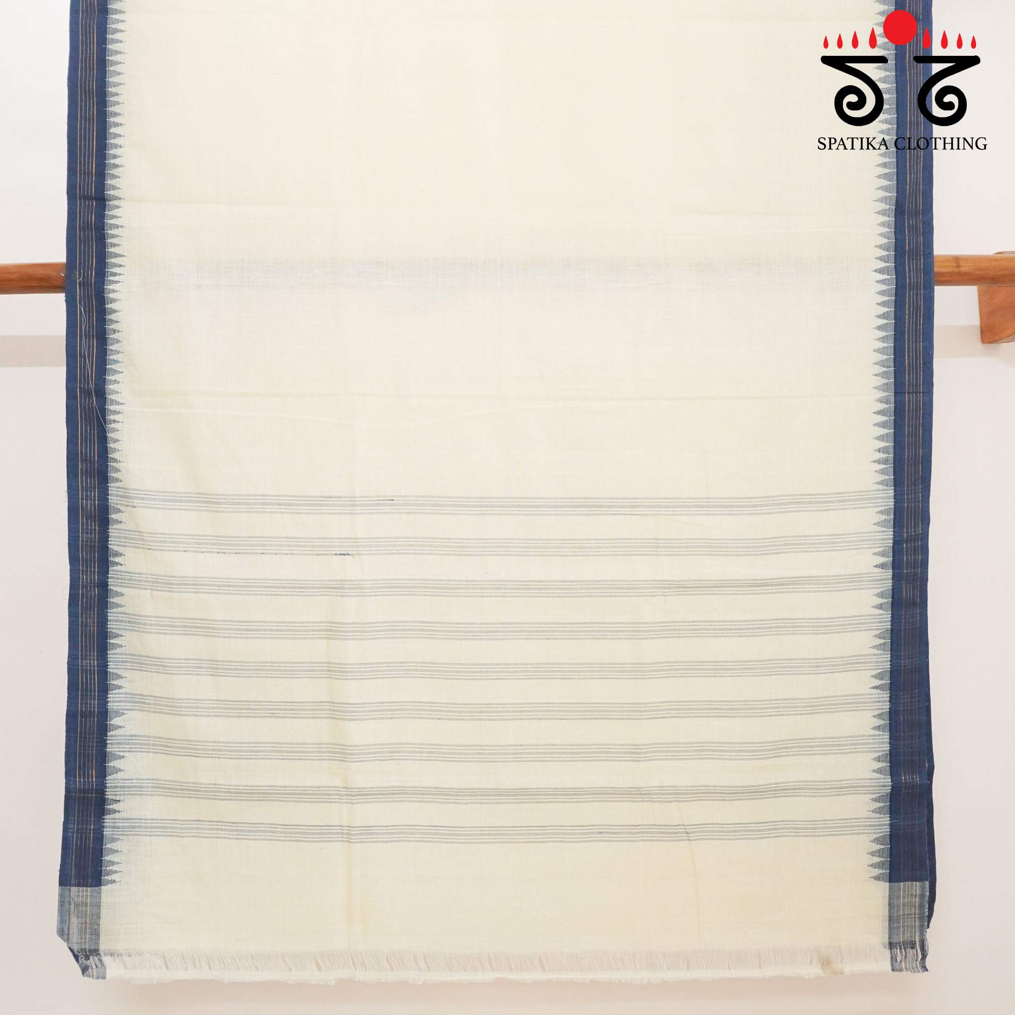 Off White Ponduru Handspun Cotton Saree