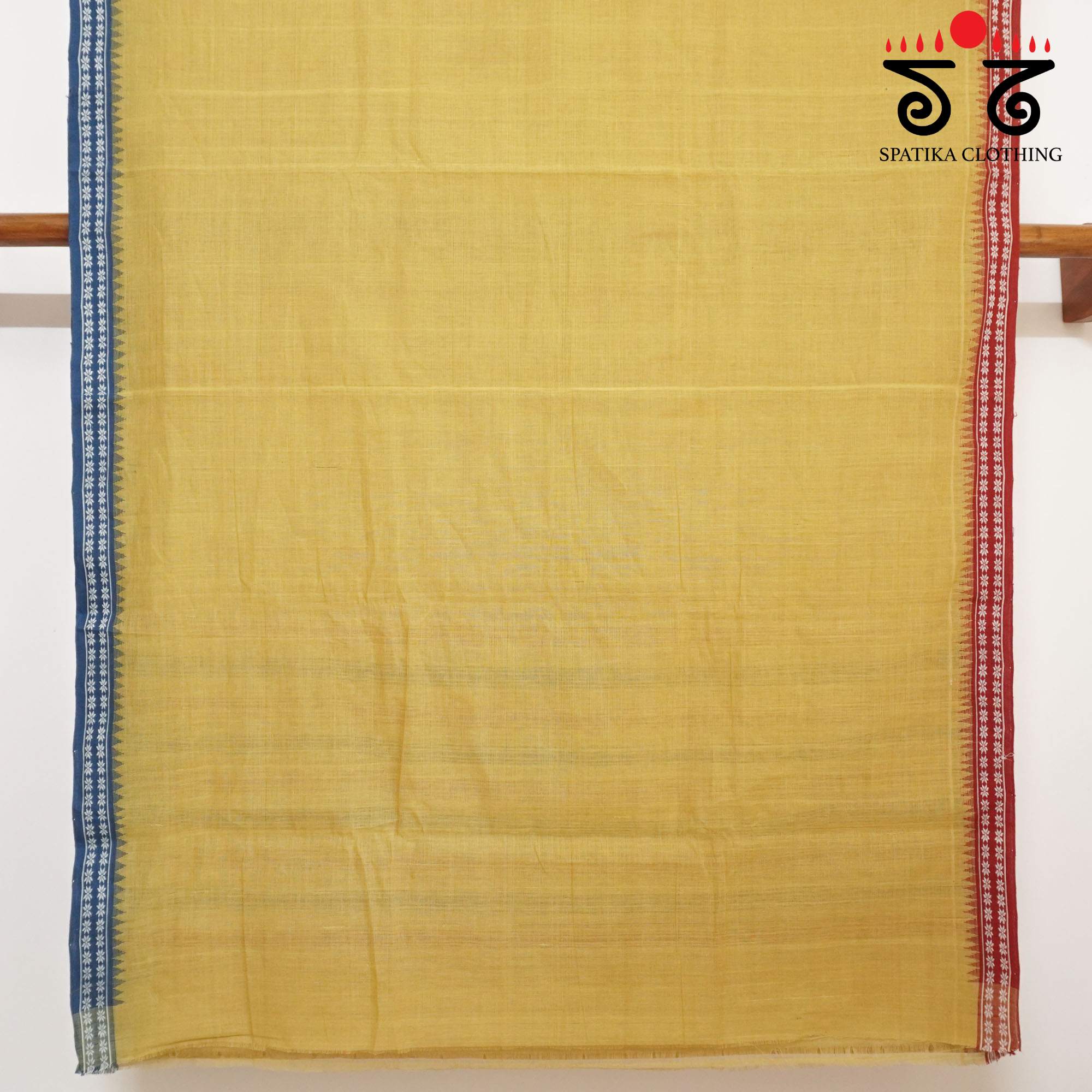 Yellow Ponduru Handspun Cotton Saree