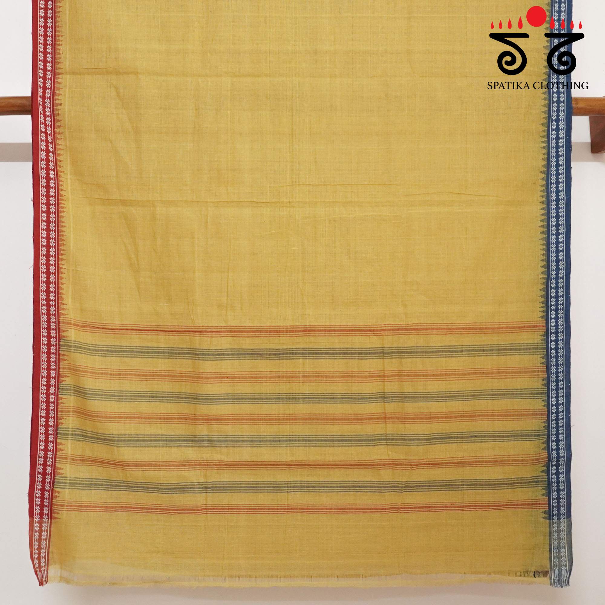 Yellow Ponduru Handspun Cotton Saree